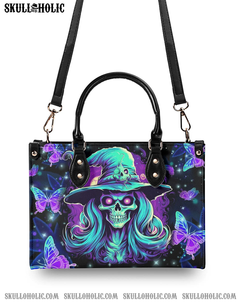 HELLO DARKNESS MY OLD FRIEND HALLOWEEN LEATHER HANDBAG - YHLN1508244