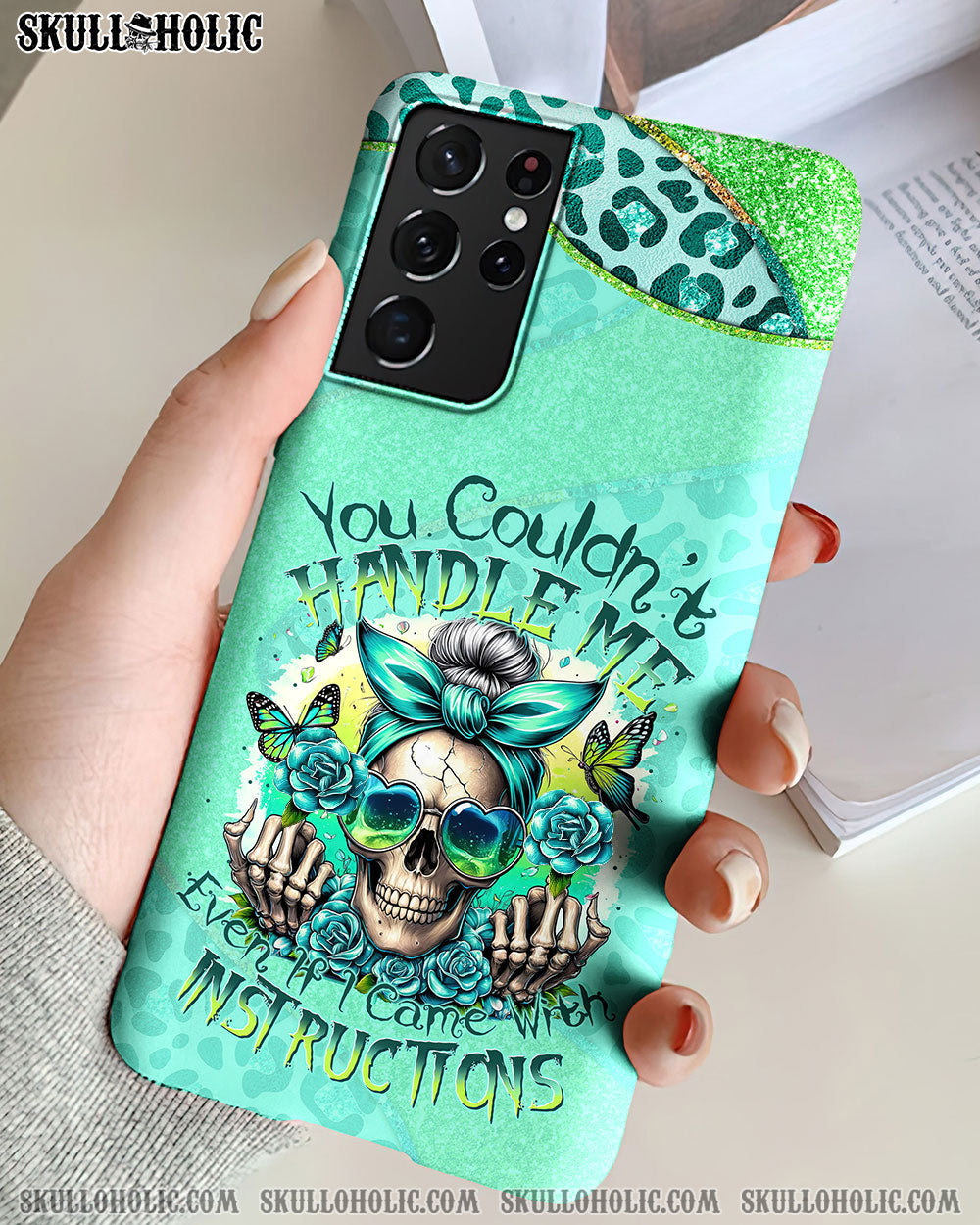 YOU COULDN'T HANDLE ME MESSY BUN TIE DYE PHONE CASE - TYTM1706249