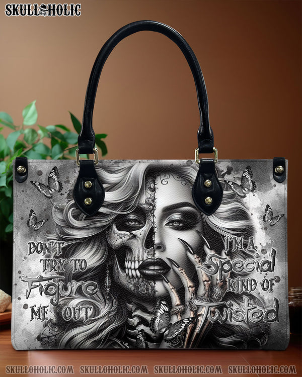 DON'T TRY TO FIGURE ME OUT LEATHER HANDBAG - TLTR2808245