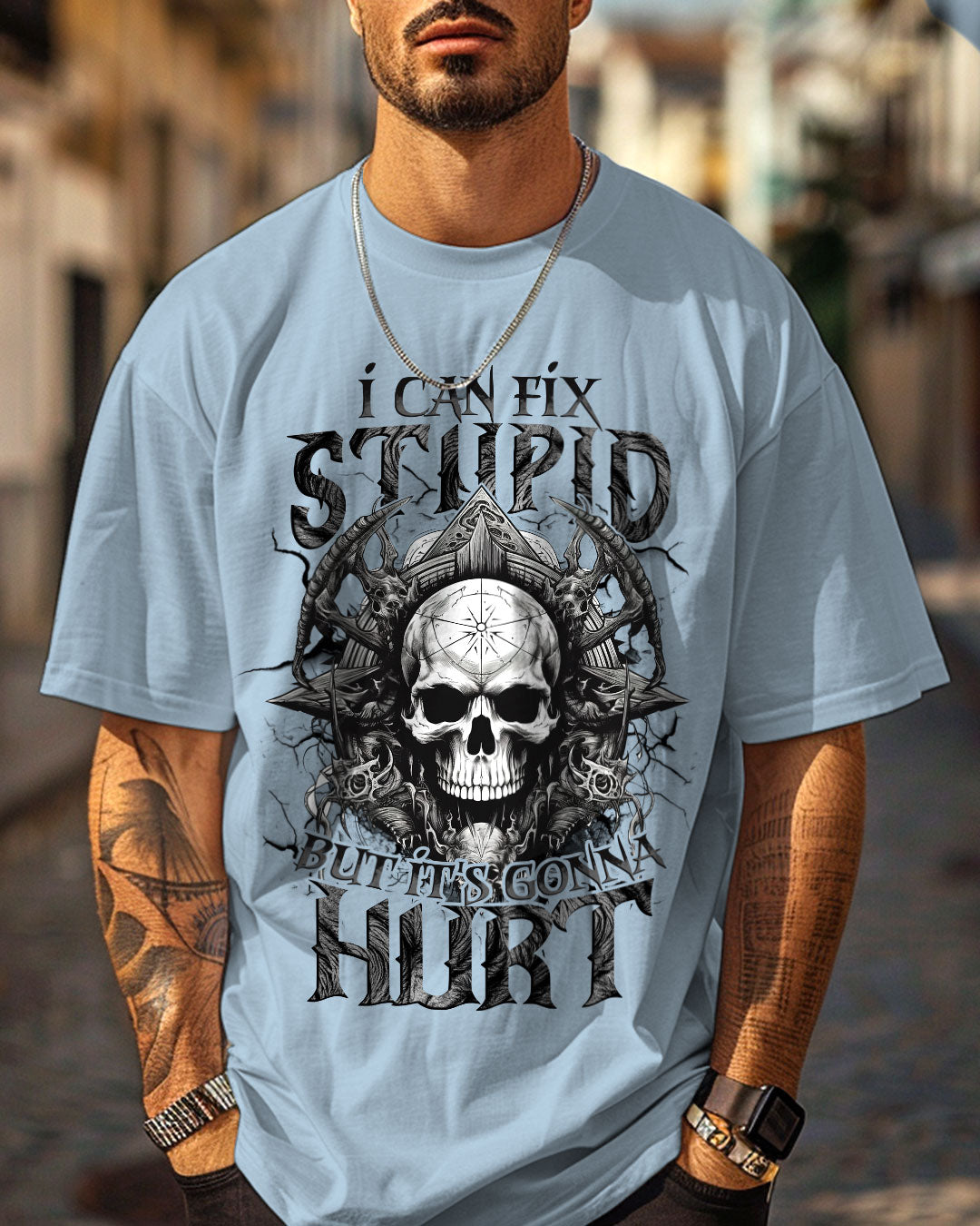 I CAN FIX STUPID BUT IT'S GONNA HURT COTTON SHIRT - TYTM3010243