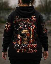 ROCKING THE PLUMBER WIFE LIFE SKULL ALL OVER PRINT - YHDU2207254