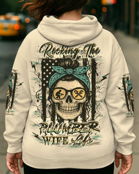 ROCKING THE PLUMBER WIFE LIFE SKULL ALL OVER PRINT - YHLT2807253