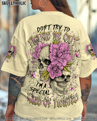 DON'T TRY TO FIGURE ME OUT SKULL ALL OVER PRINT - YHLT0606252