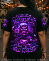 HELLO DARKNESS MY OLD FRIEND OWL HALLOWEEN ALL OVER PRINT - YHDU1807254