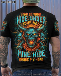 YOUR DEMONS HIDE UNDER YOUR BED SKULL ALL OVER PRINT - YHHN0606252