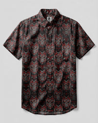 SKULL DEMON BUTTON-DOWN COLLAR SHIRT - TLHG0106261