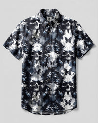 SKULL BUTTERFLY SHADOWS BUTTON-DOWN COLLAR SHIRT - TYPQ0607261