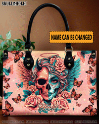 SKULL LADY EVIL AND ANGEL LEATHER HANDBAG - YHLN0509244