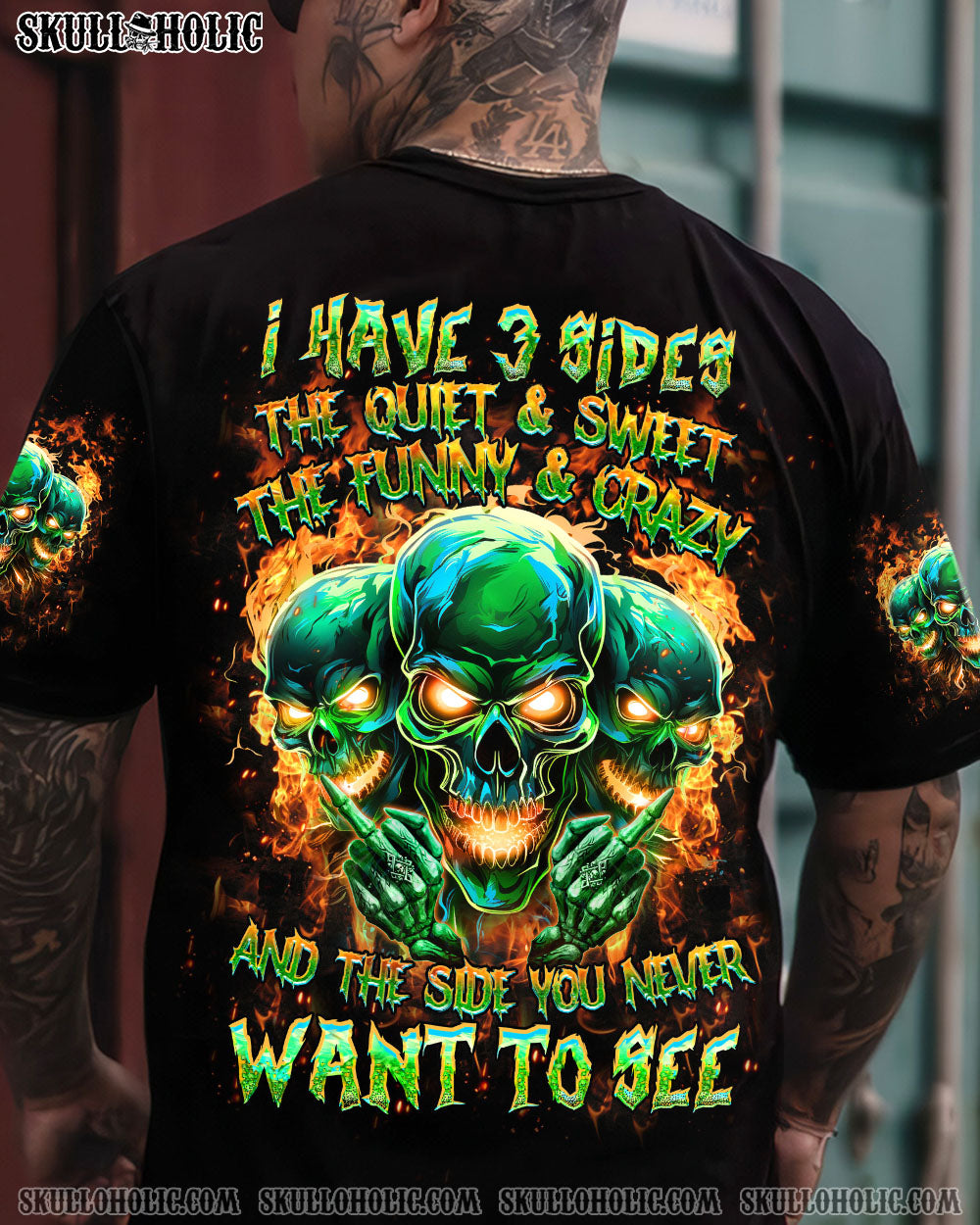 I HAVE 3 SIDES 3 SKULLS ALL OVER PRINT - YHHN0406343