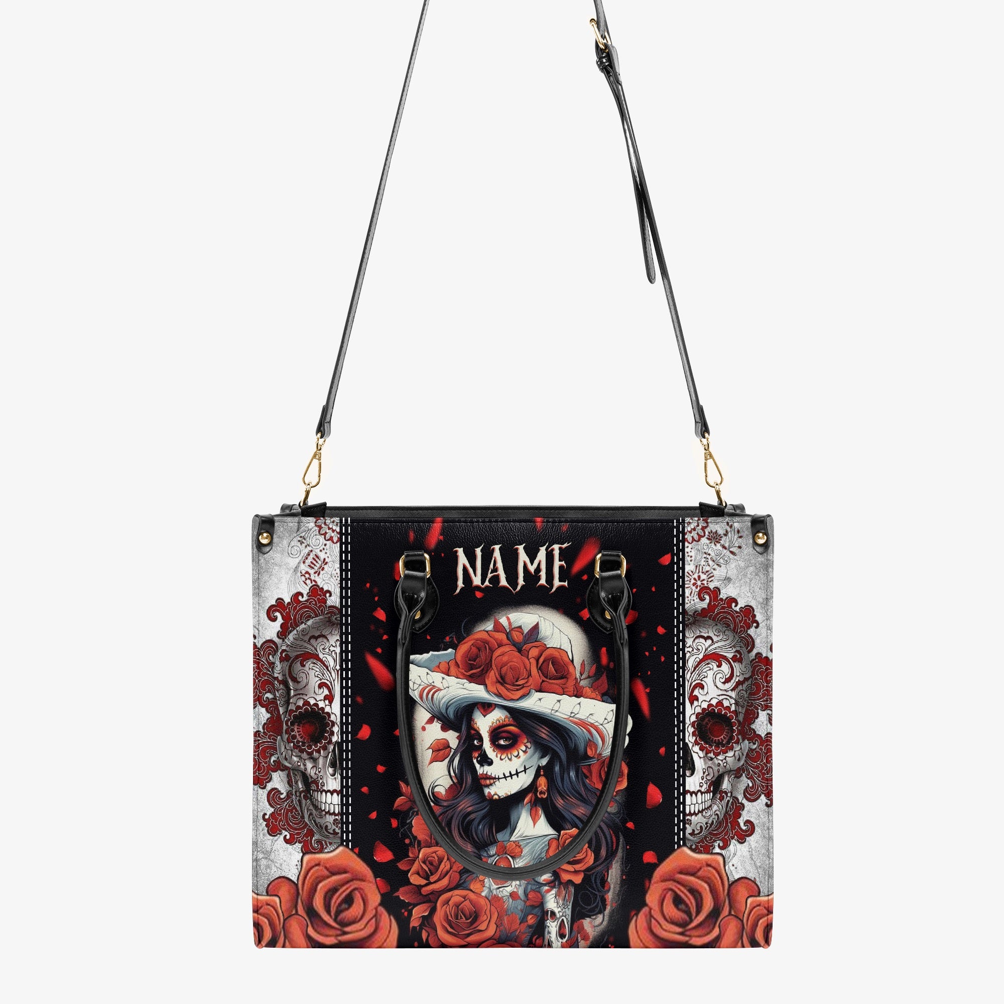 SUGAR SKULL LEATHER HANDBAG - TLNZ2703243