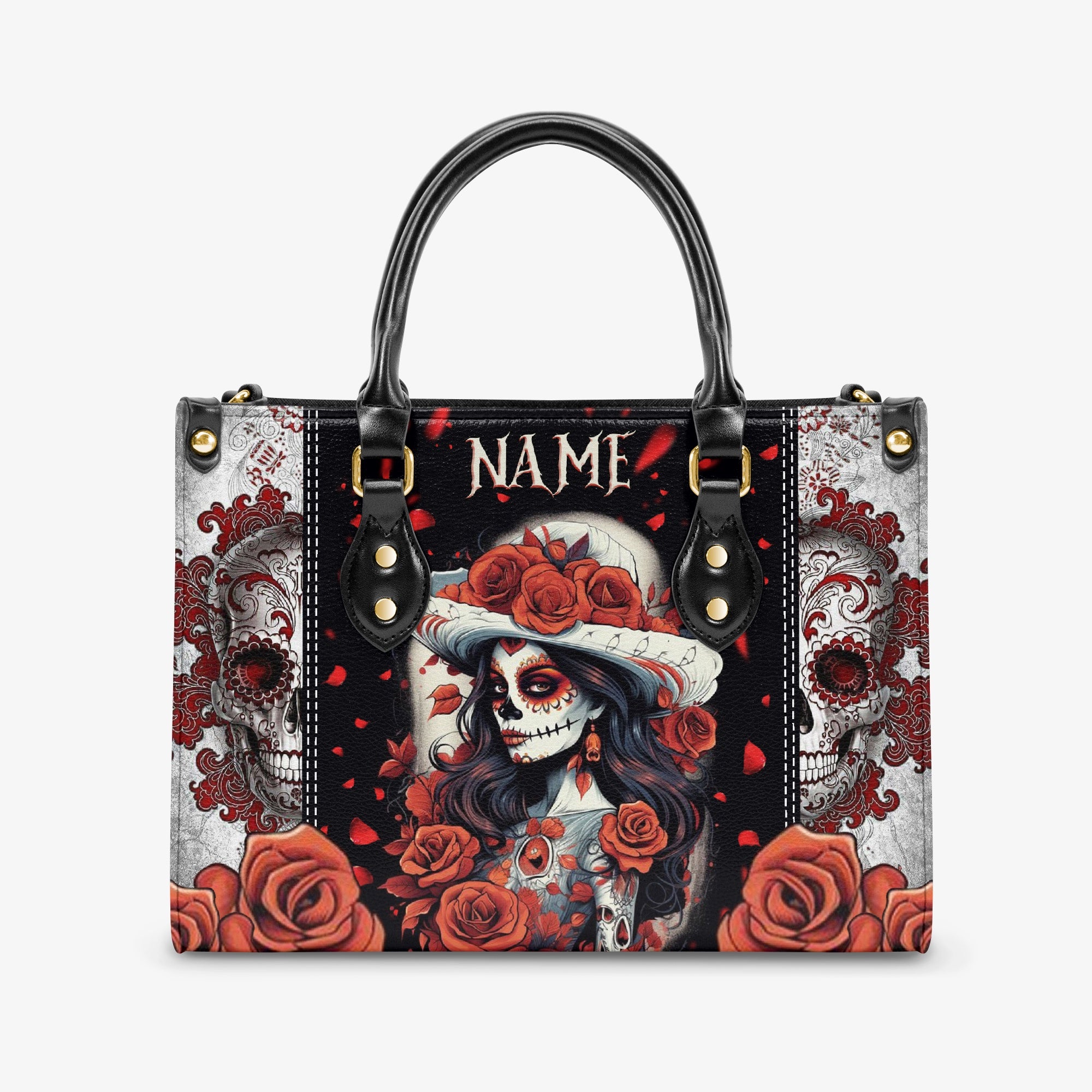 SUGAR SKULL LEATHER HANDBAG - TLNZ2703243