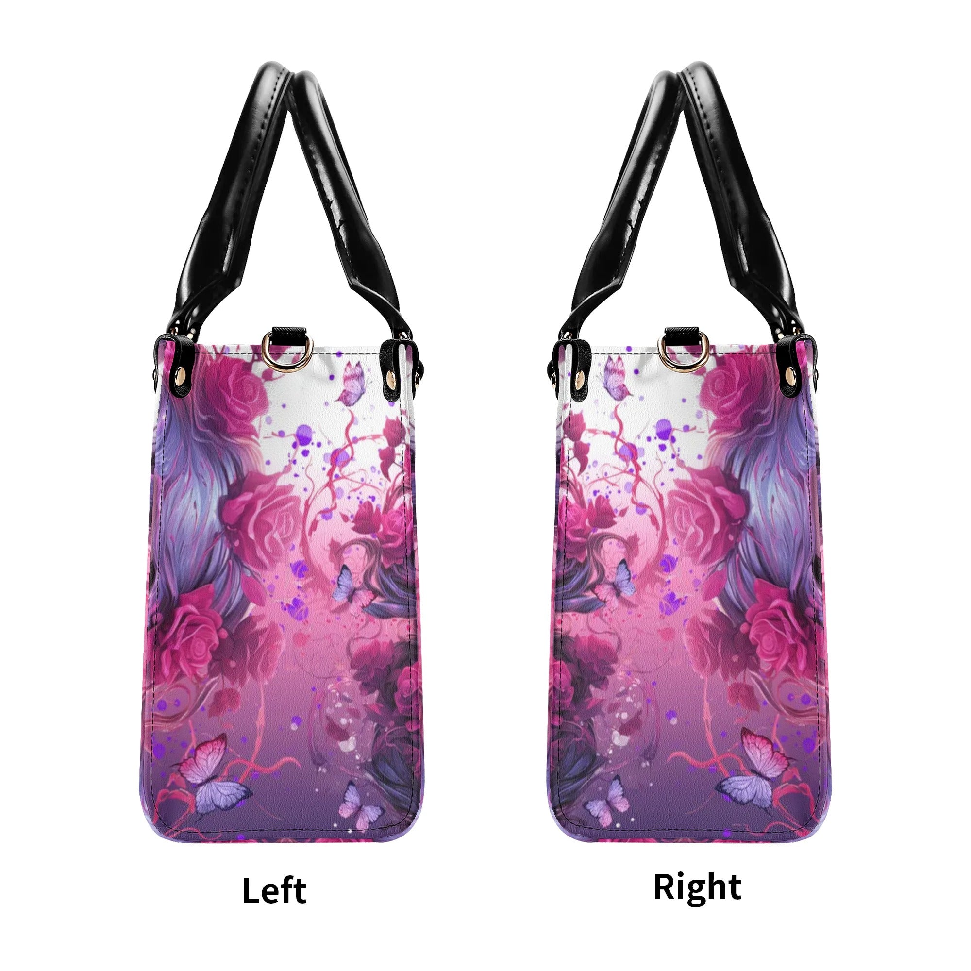 WARNING THIS TATTOOED GIRL ROSE SKULL LEATHER HANDBAG - TLNT0606245