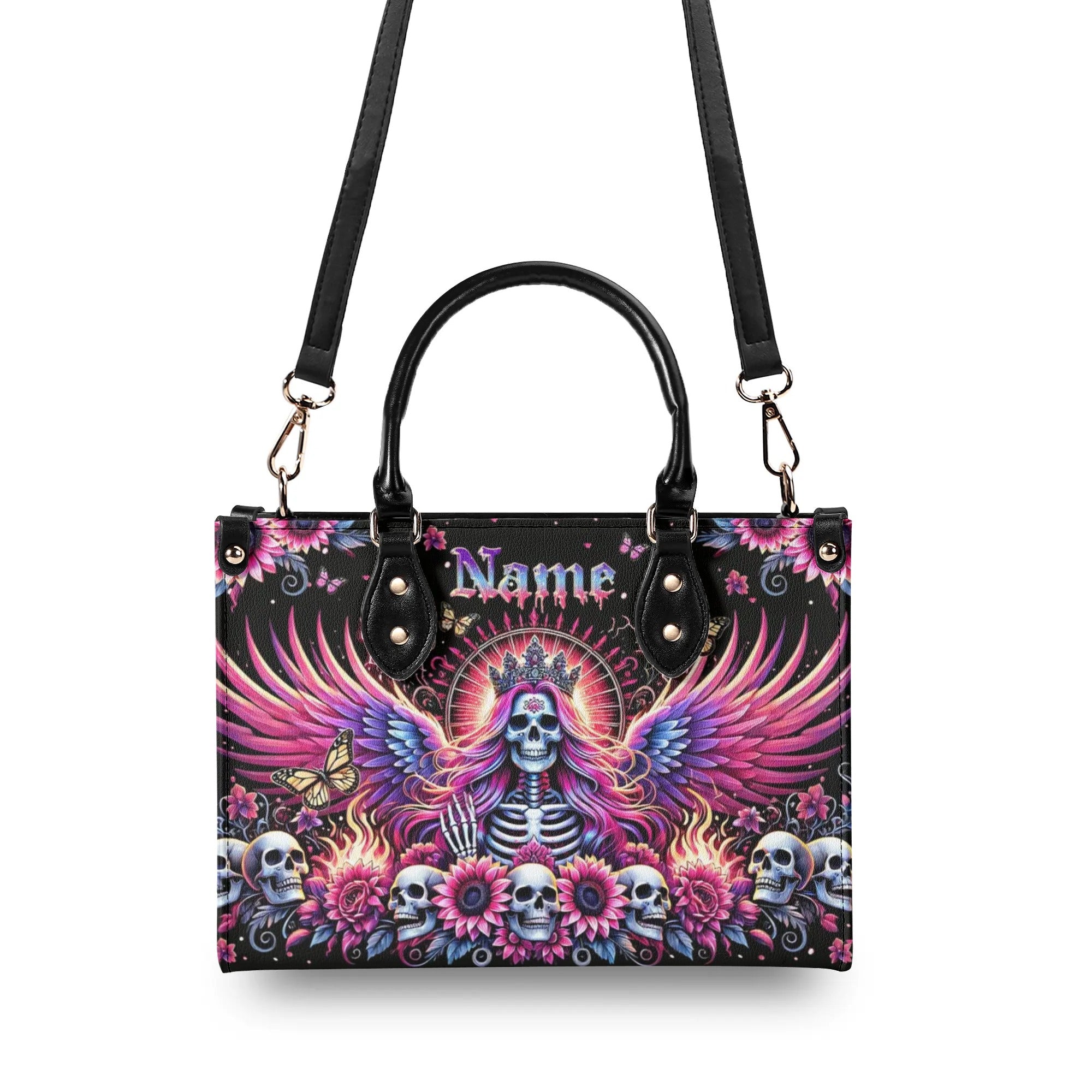 QUEEN SKULL LEATHER HANDBAG - TLPQ2507244