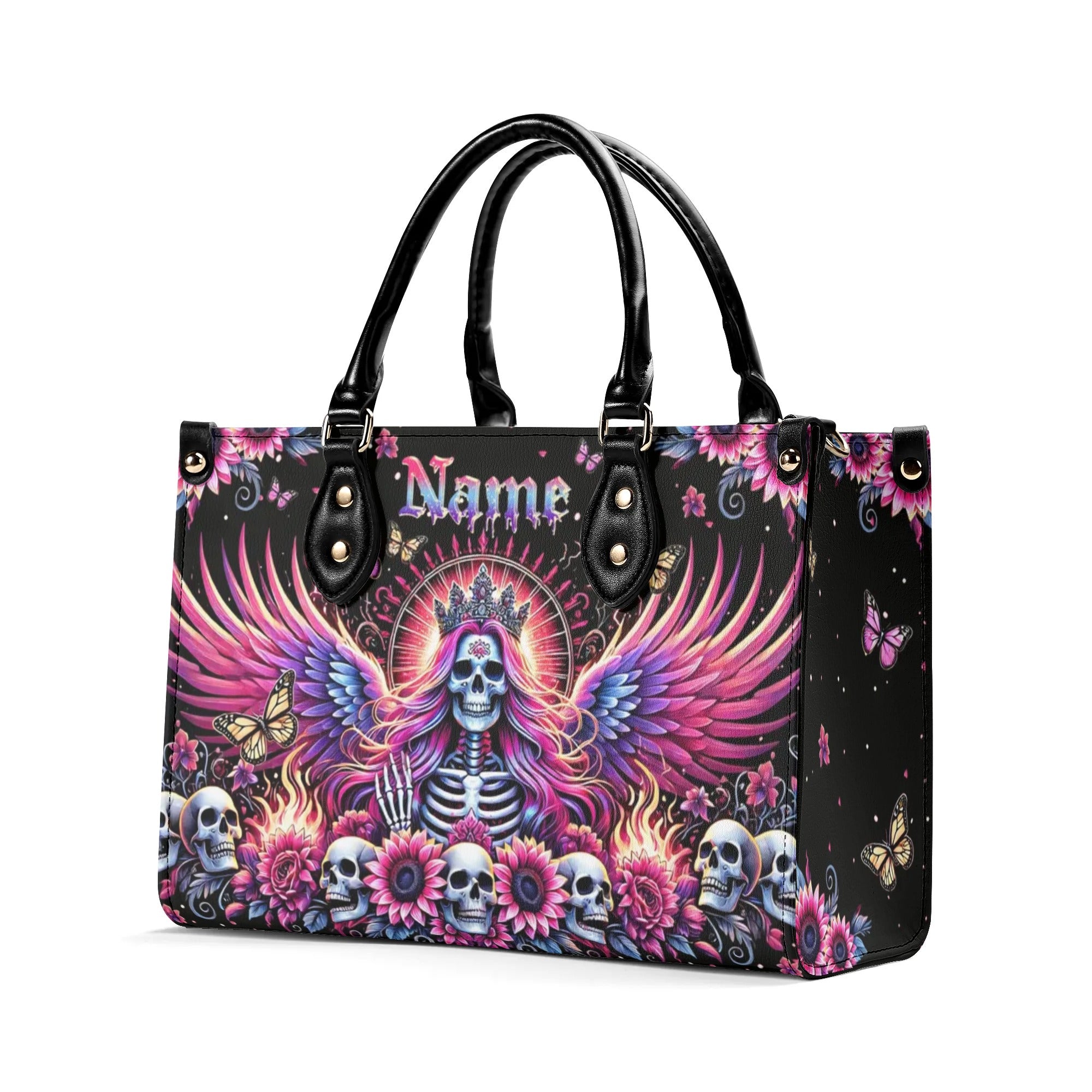 QUEEN SKULL LEATHER HANDBAG - TLPQ2507244