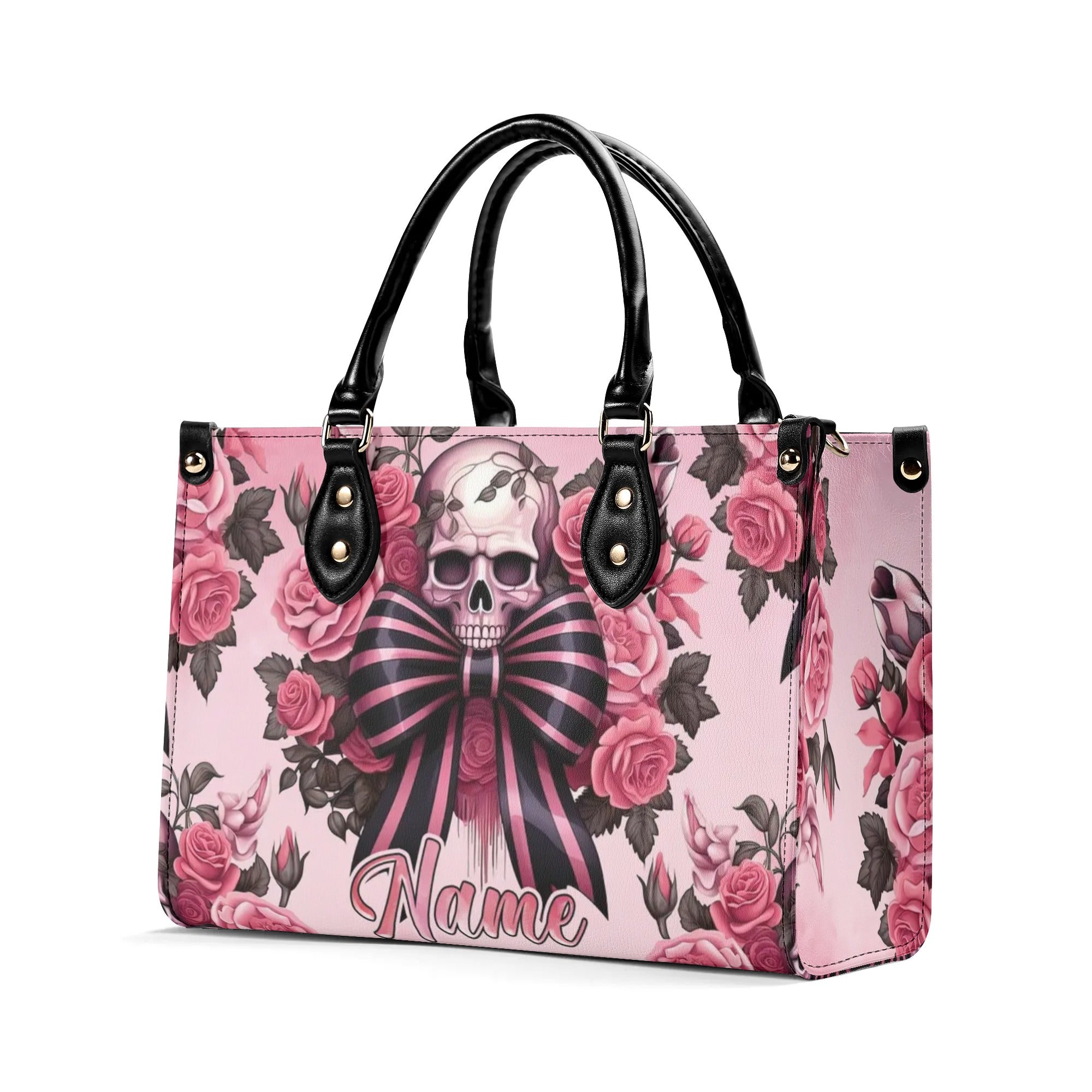 SKULL ROSE LEATHER HANDBAG - TLNZ0508244