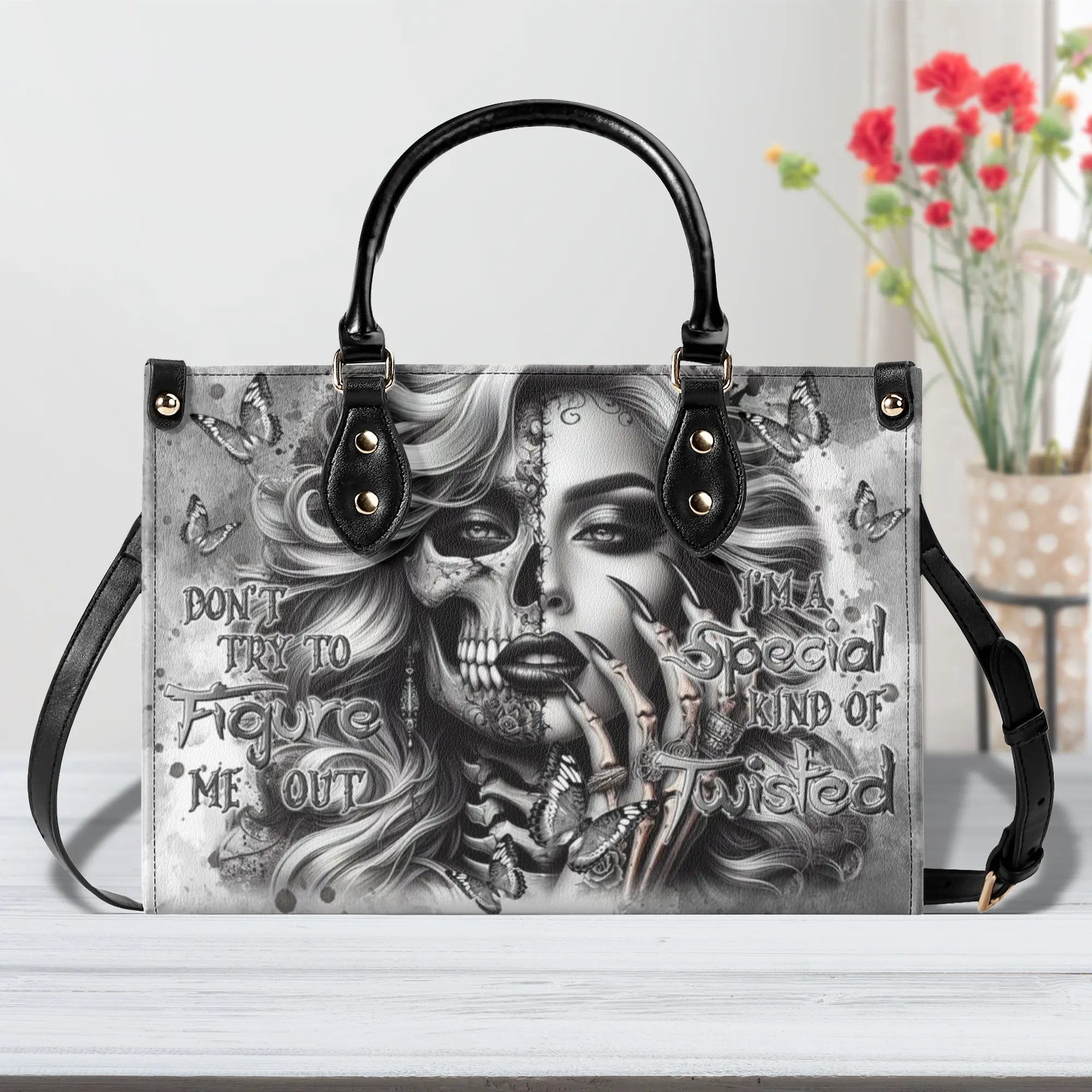 DON'T TRY TO FIGURE ME OUT LEATHER HANDBAG - TLTR2808245