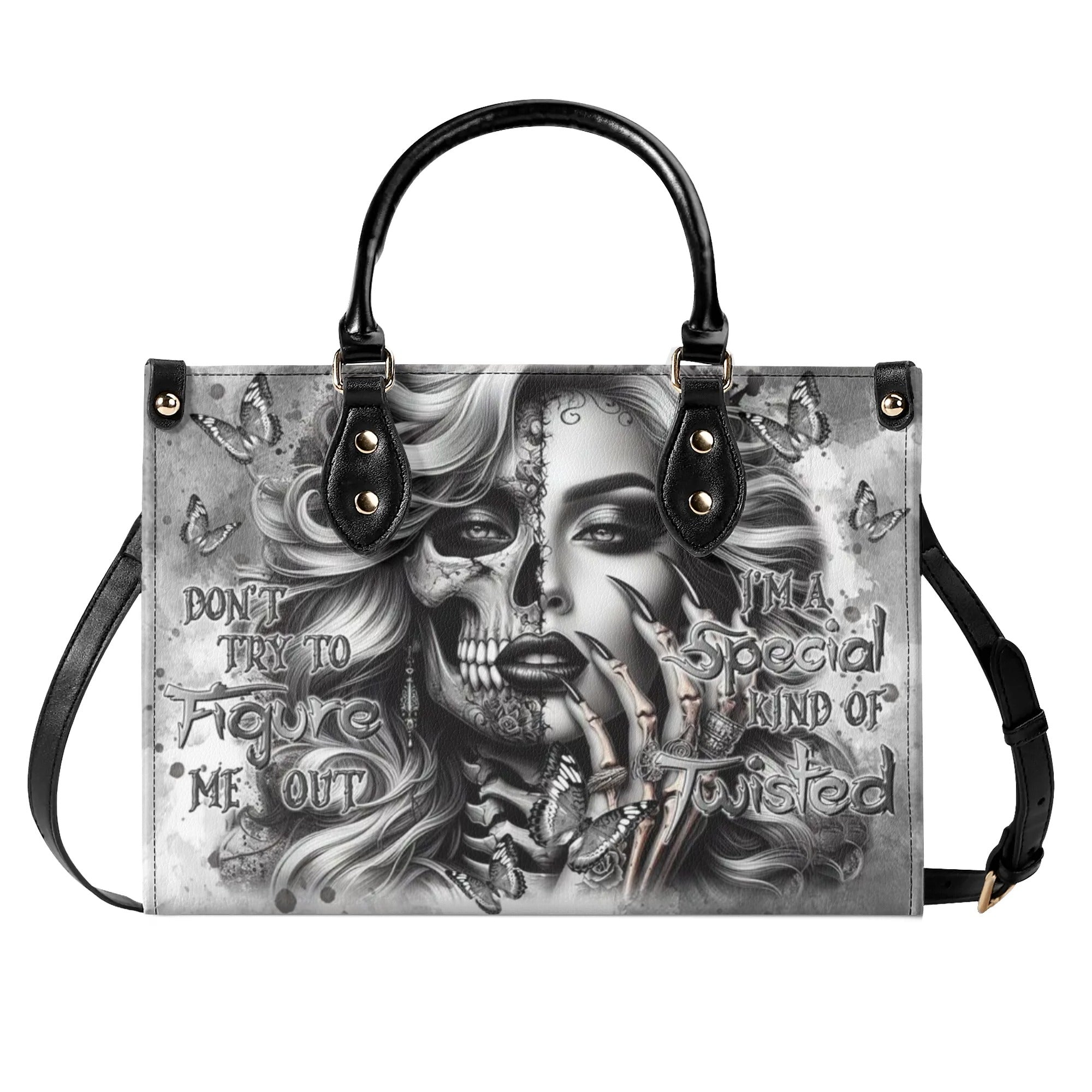 DON'T TRY TO FIGURE ME OUT LEATHER HANDBAG - TLTR2808245