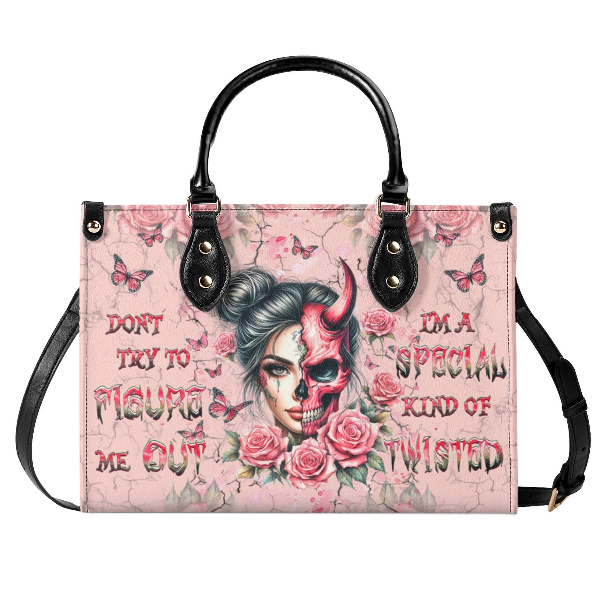 DON'T TRY TO FIGURE ME OUT LEATHER HANDBAG - YHHG3110244