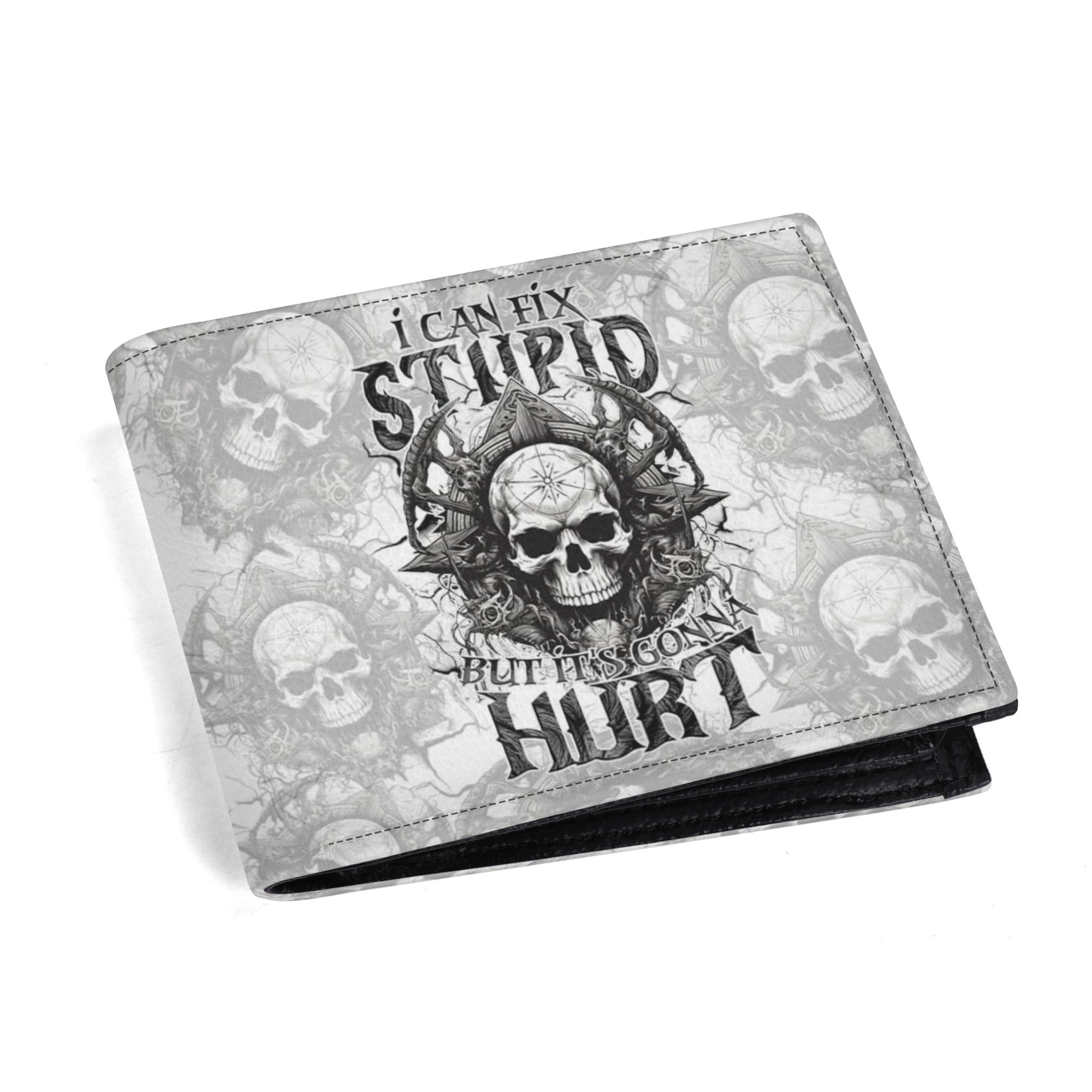 I CAN FIX STUPID BUT IT'S GONNA HURT LEATHER WALLET - TYTM3110245