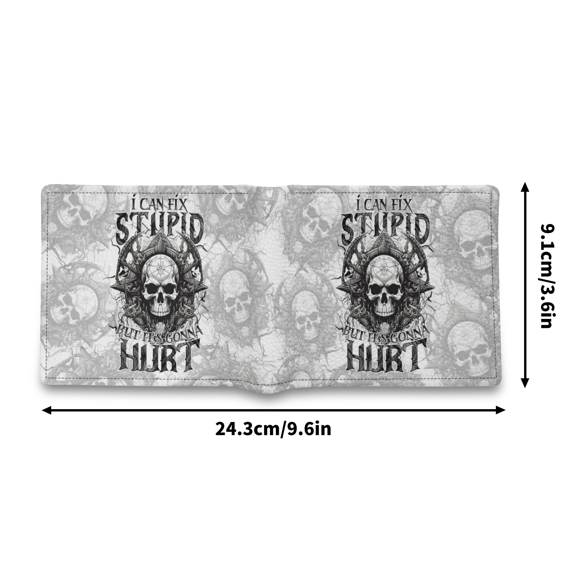 I CAN FIX STUPID BUT IT'S GONNA HURT LEATHER WALLET - TYTM3110245