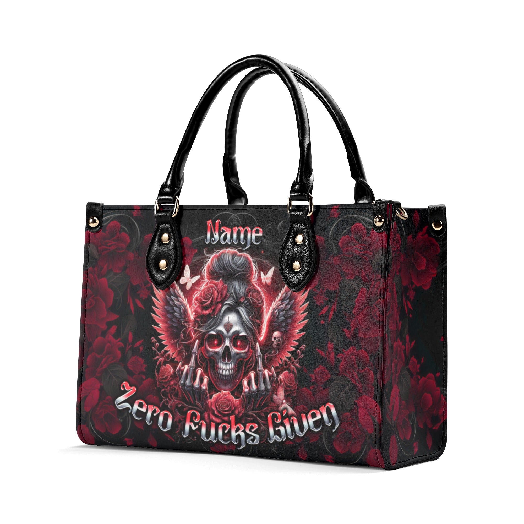 ZERO F GIVEN  SKULL MESSY BUN LEATHER HANDBAG  - TLNO2810244