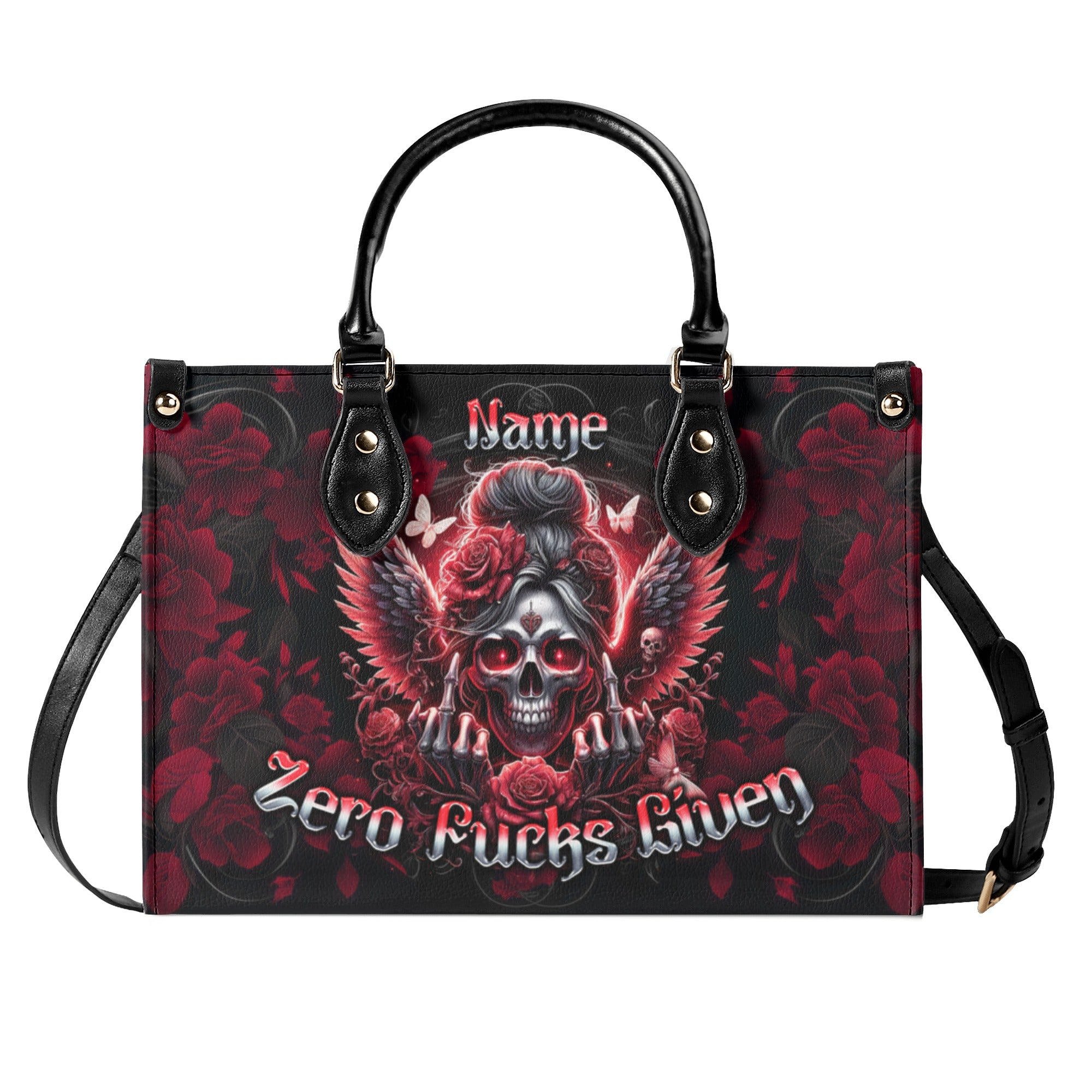 ZERO F GIVEN  SKULL MESSY BUN LEATHER HANDBAG  - TLNO2810244