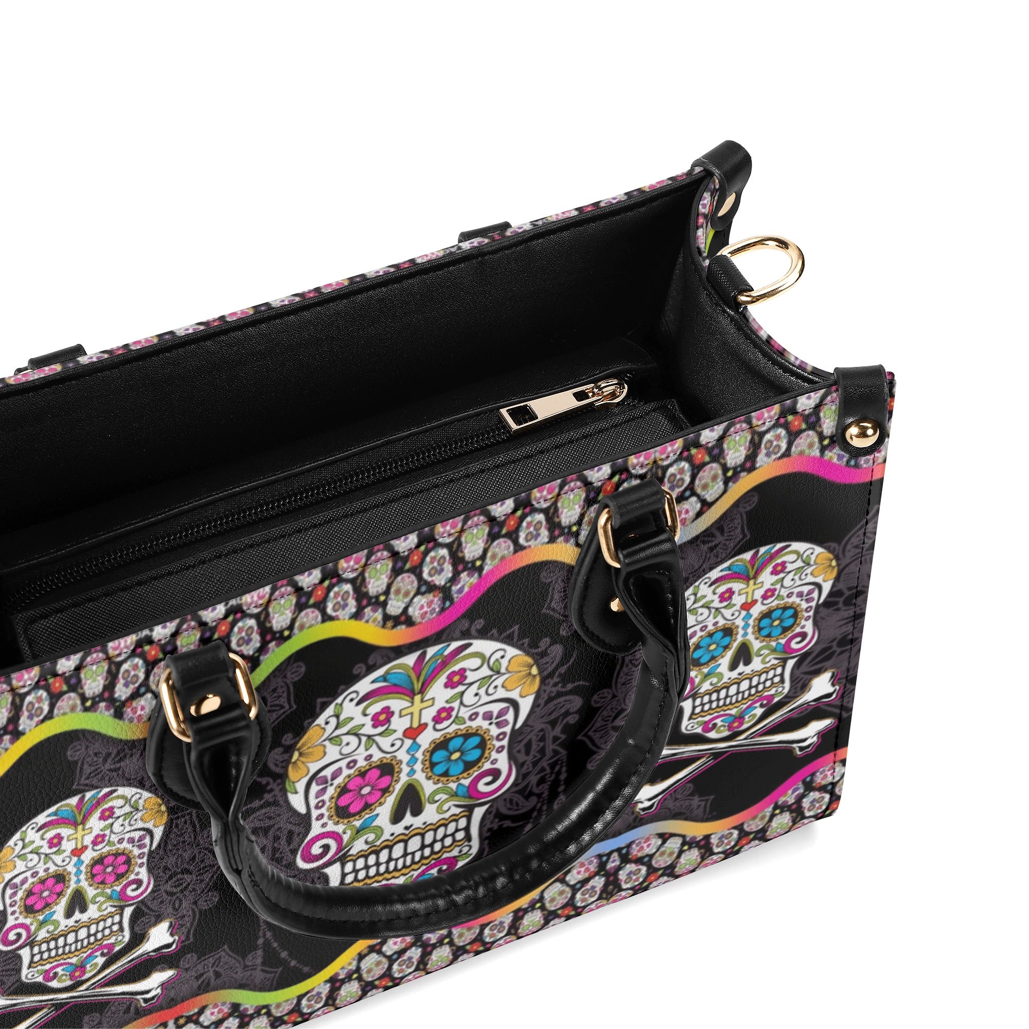 SUGAR SKULL LEATHER HANDBAG - YHDU1112244