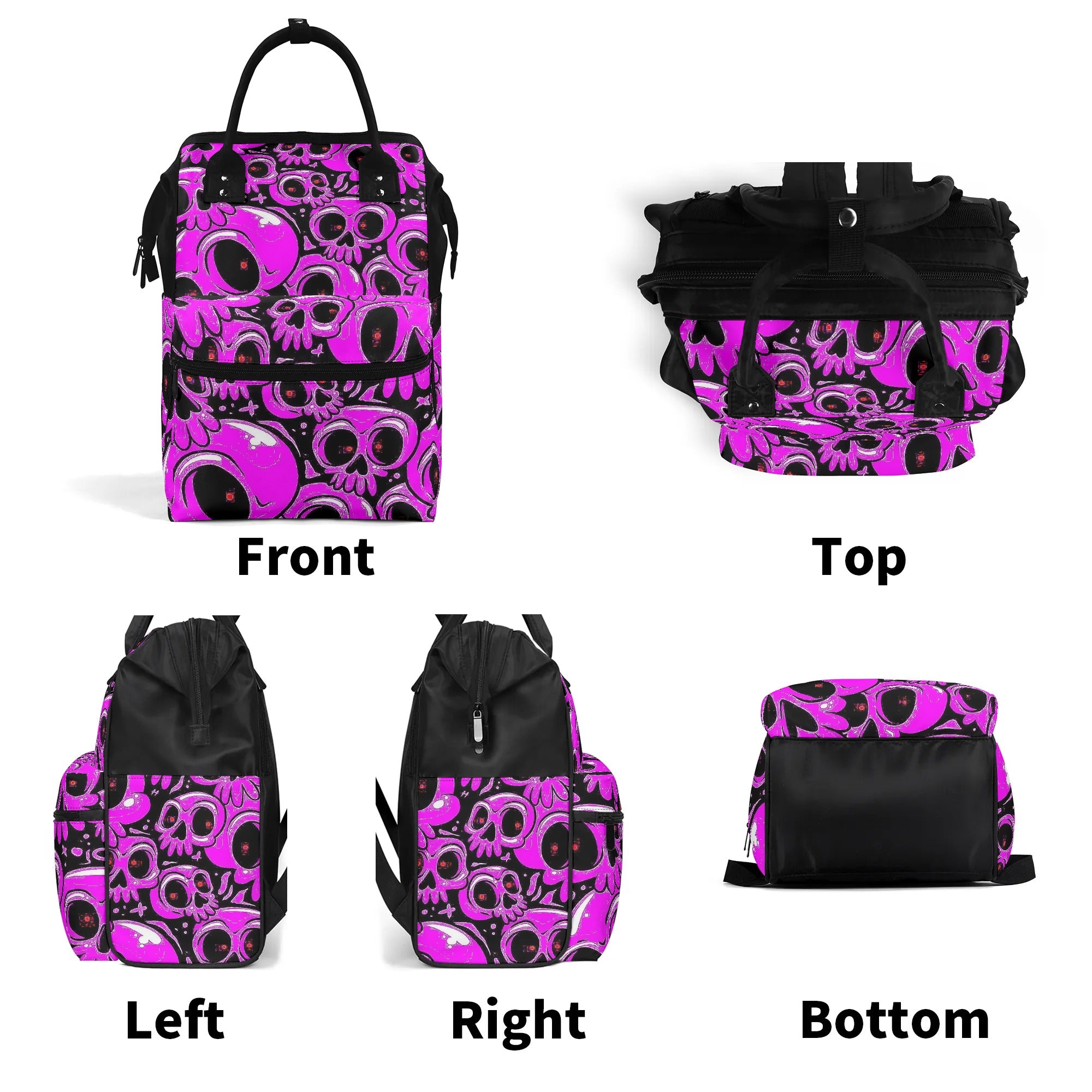 PINK BLACK SKULL BACKPACK - YHLT0309254