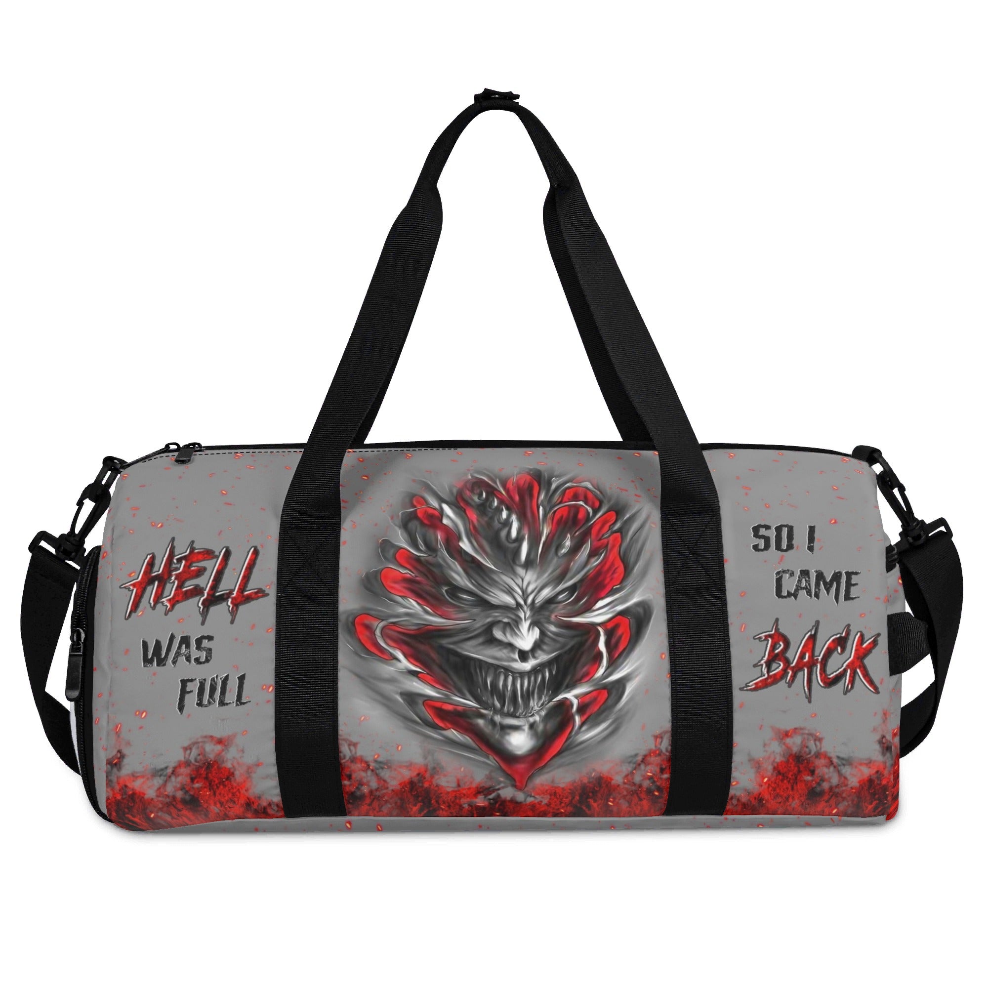HELL WAS FULL SO I CAME BACK DEMON SKULL TRAVEL BAG - YHLN1208254