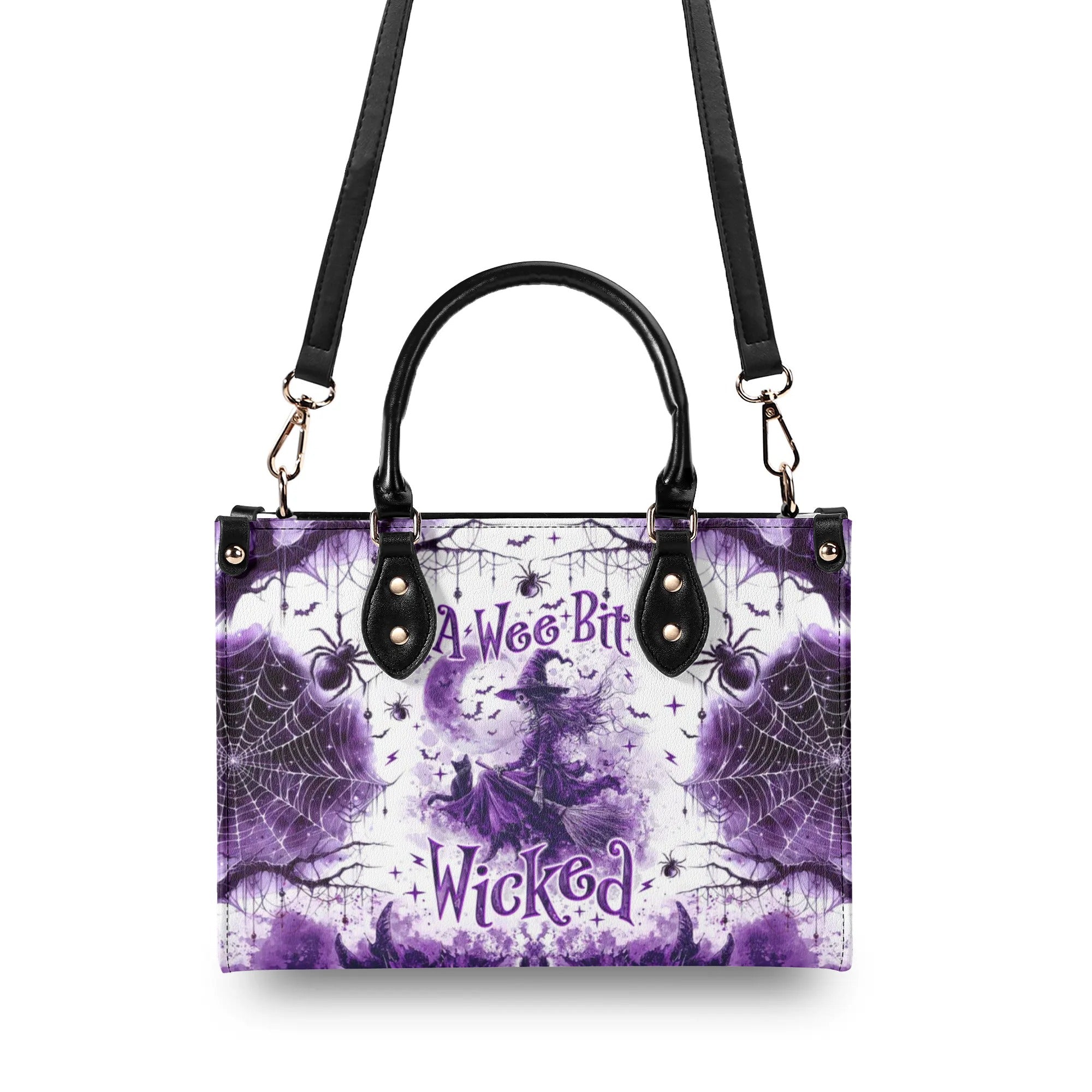 A WEE BIT WICKED HALLOWEEN LEATHER HANDBAG - TLNO0409245