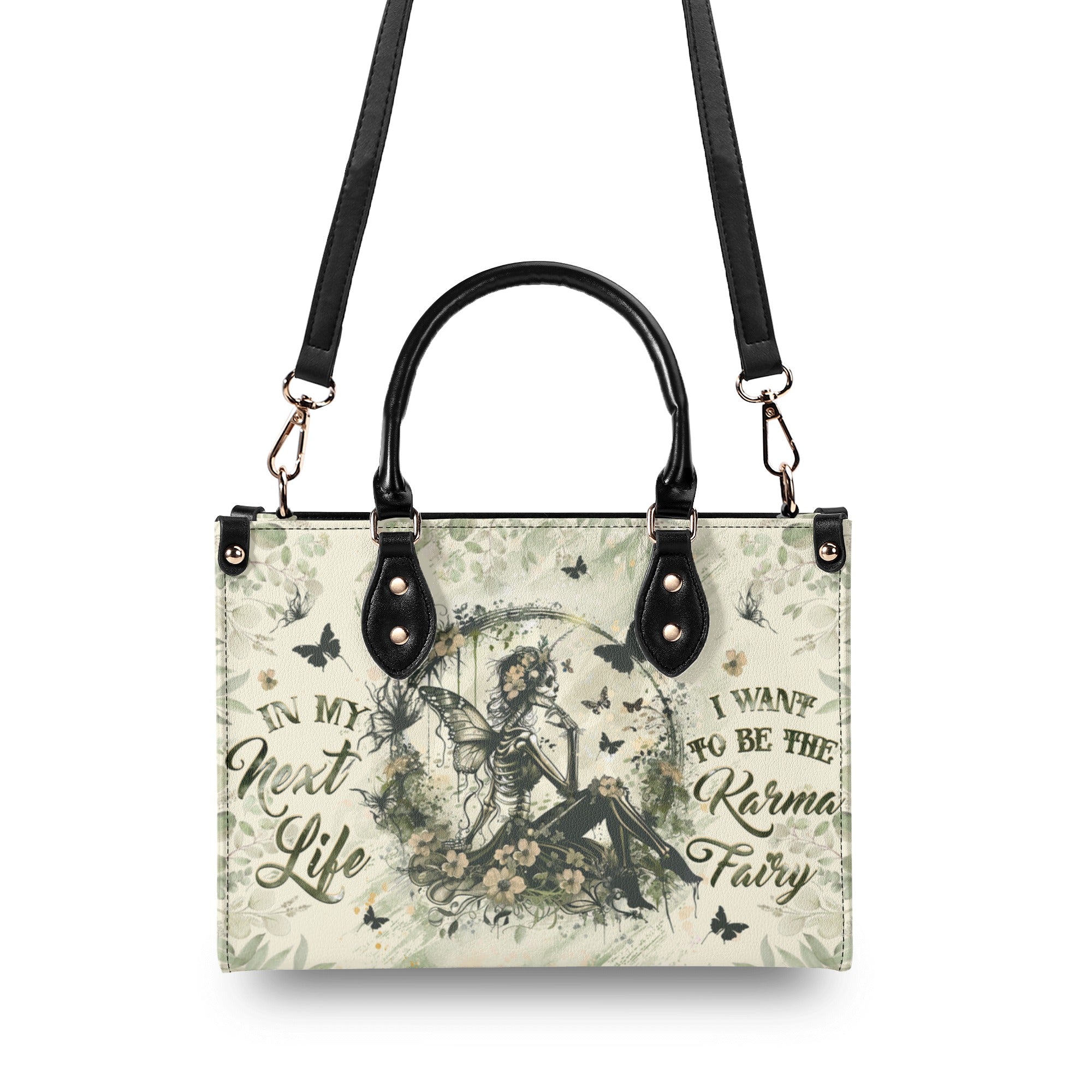 KARMA FAIRY SKELETON LAD LEATHER HANDBAG - YHHG1610244