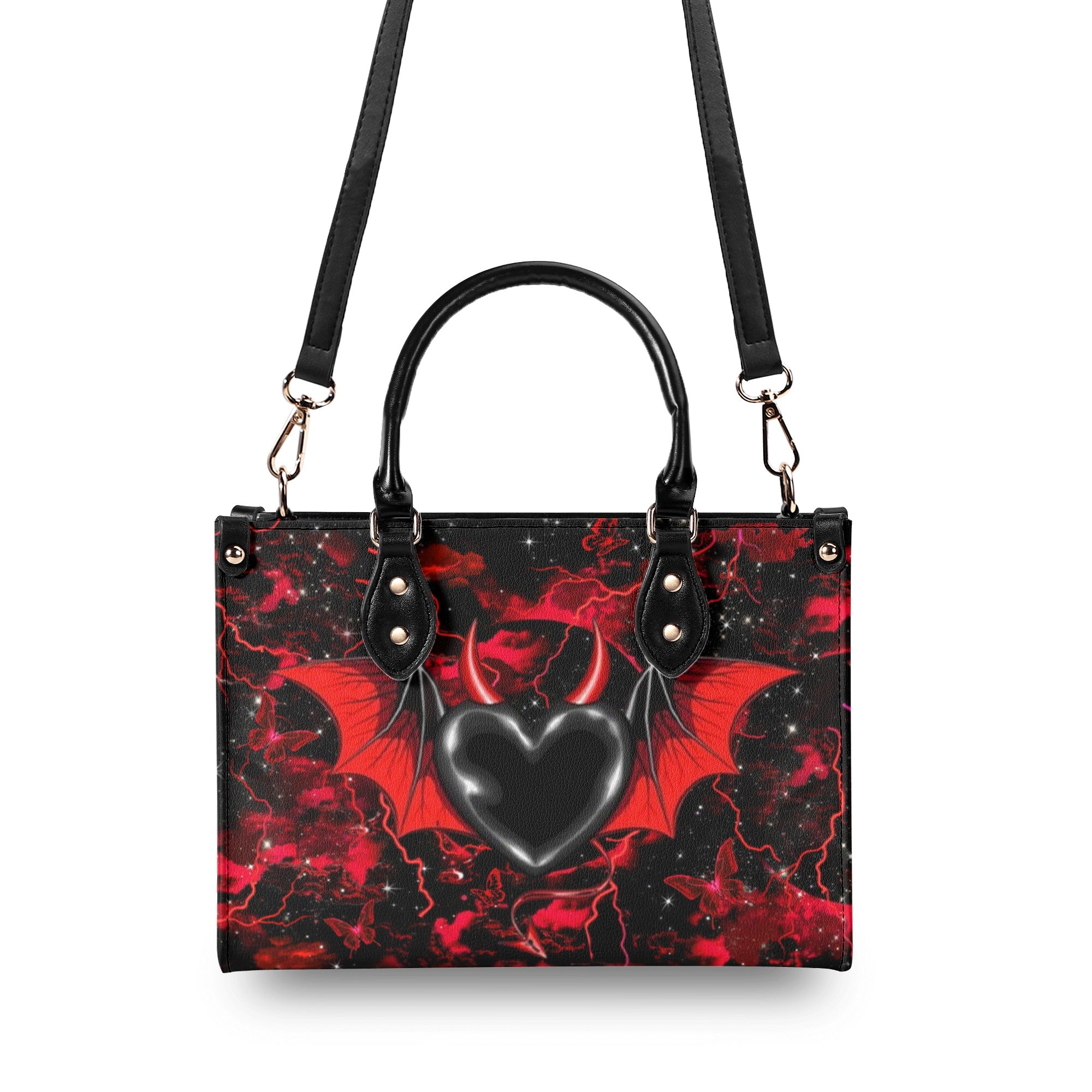 EVIL HEART LEATHER HANDBAG - YHHN0201254