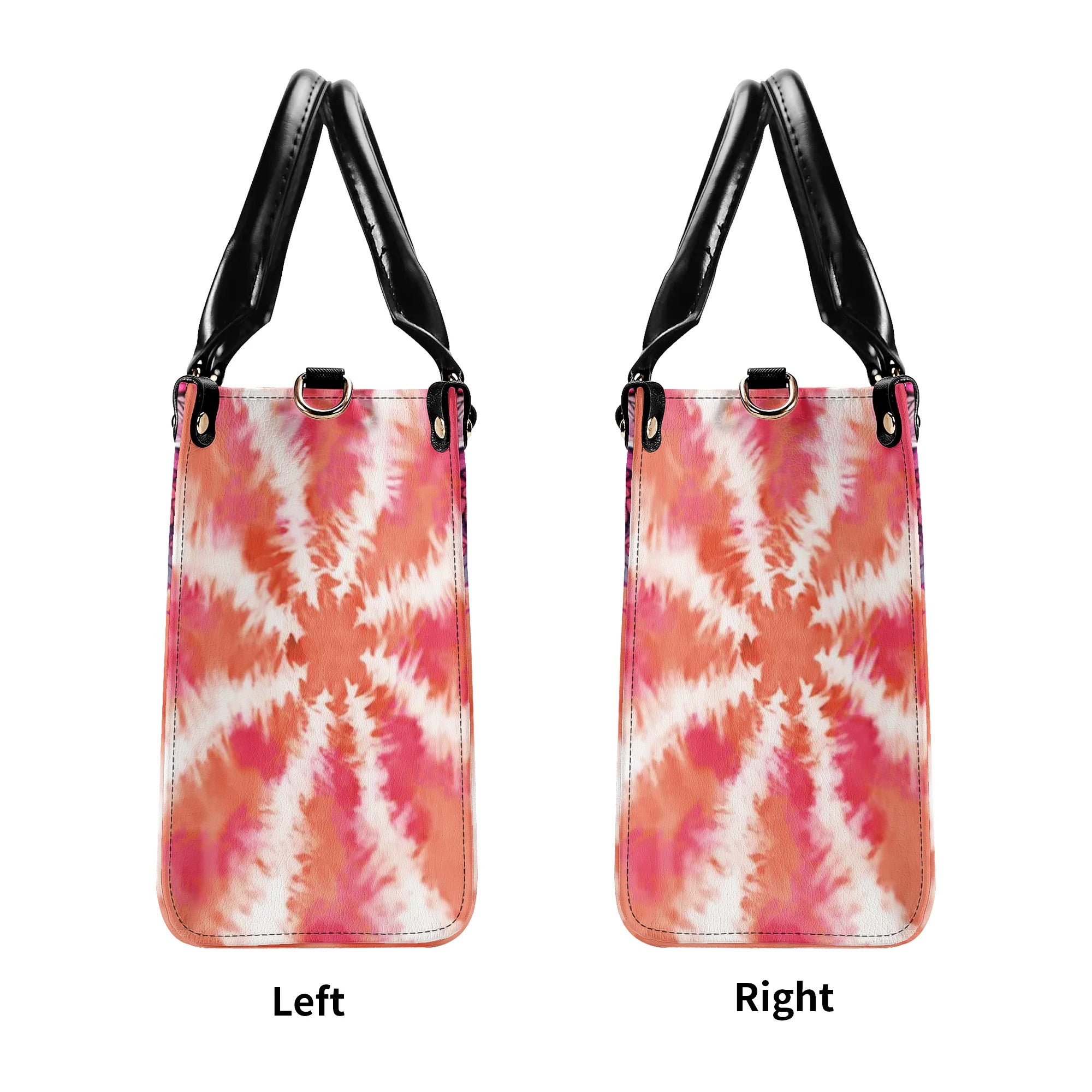 I AM WHO I AM FLORAL SKULL TIE DYE LEATHER HANDBAG - TLTW2406241