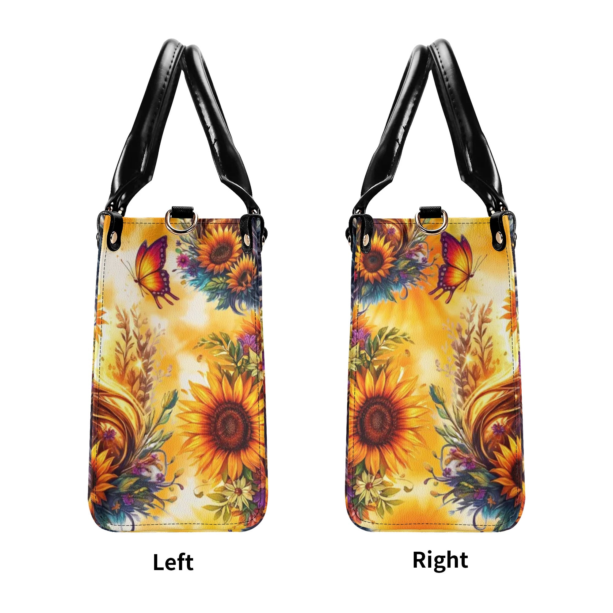 SHE IS SUNSHINE SUNFLOWER SKULL LEATHER HANDBAG - TLNT2406243