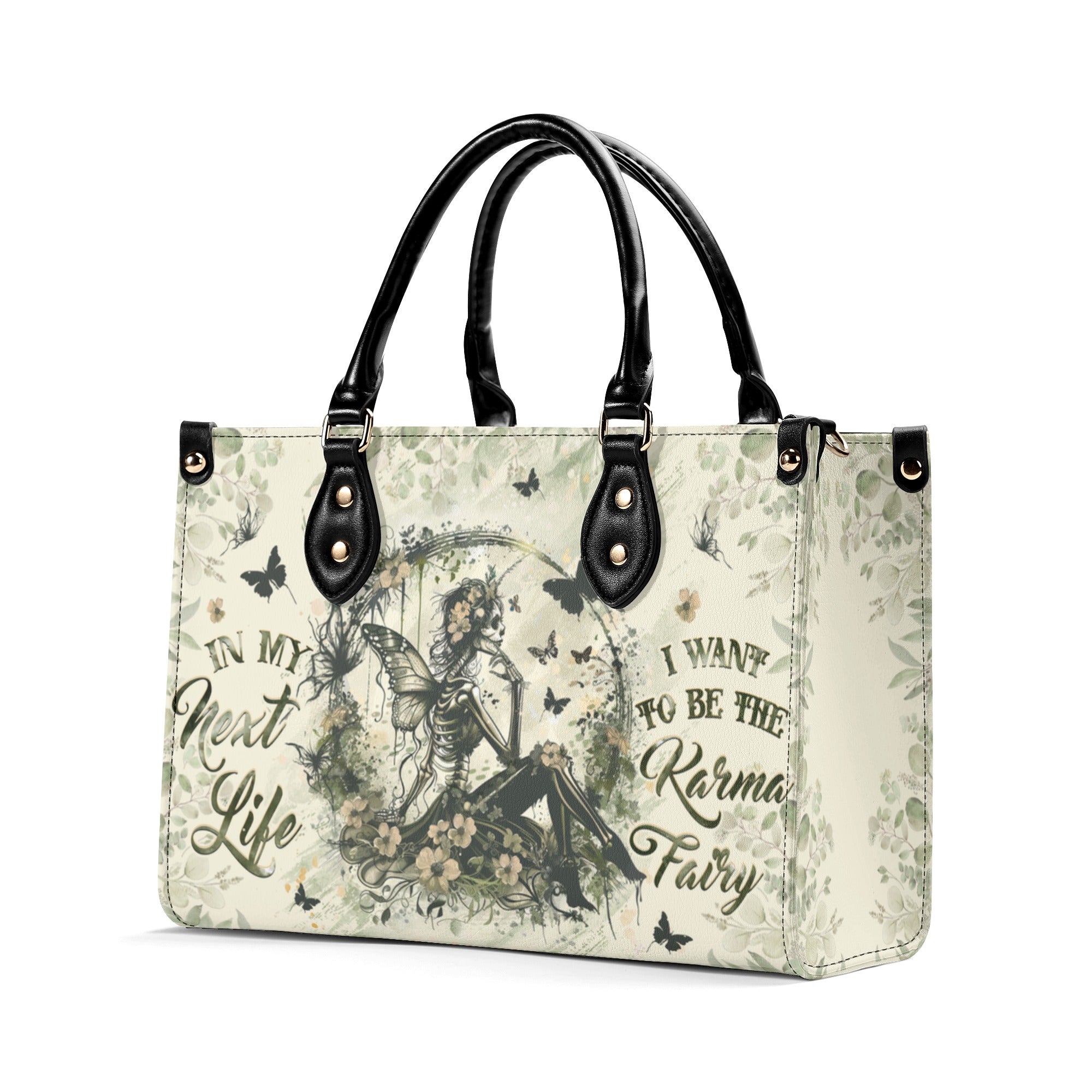 KARMA FAIRY SKELETON LAD LEATHER HANDBAG - YHHG1610244