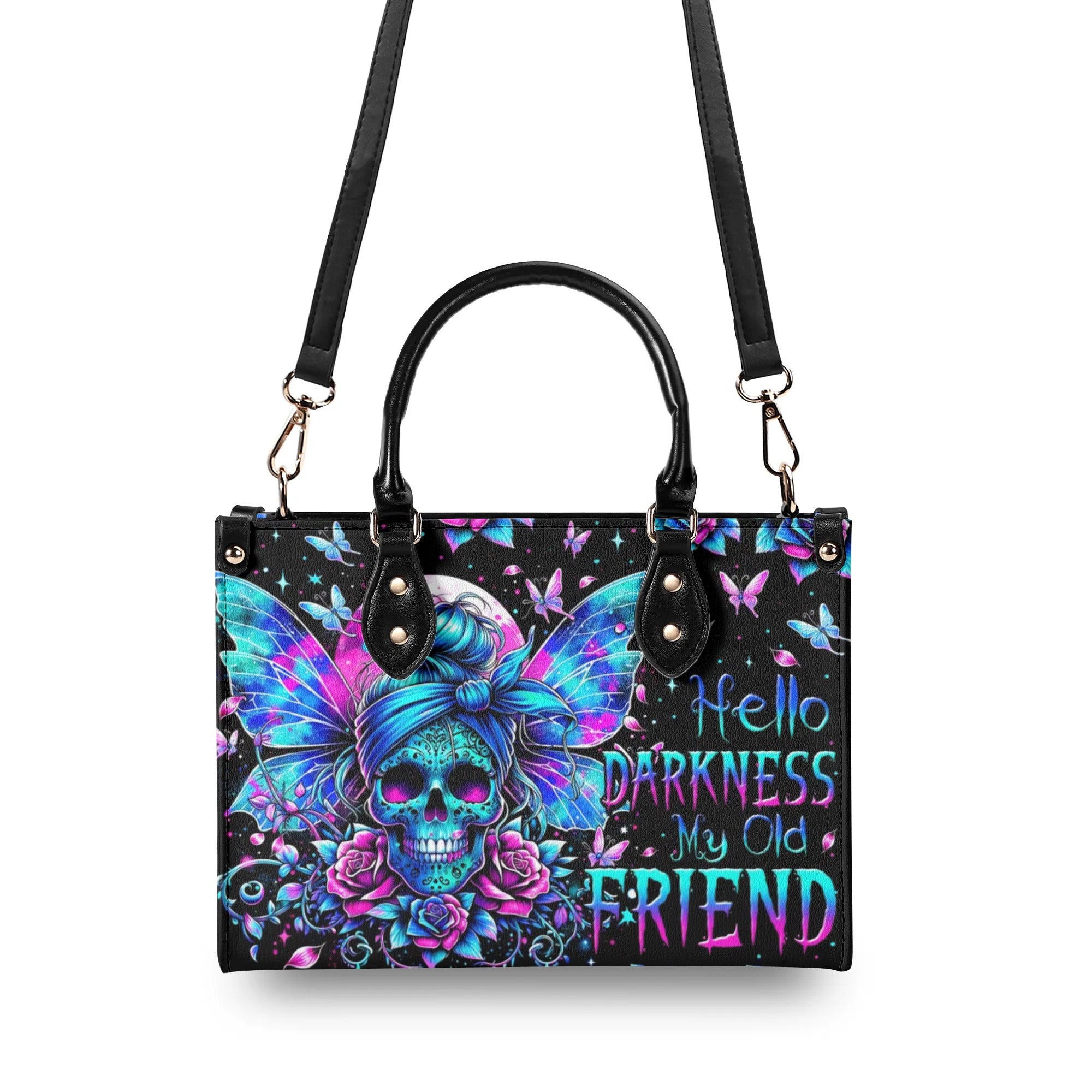 HELLO DARKNESS MY OLD FRIEND LEATHER HANDBAG - TYTM2705243