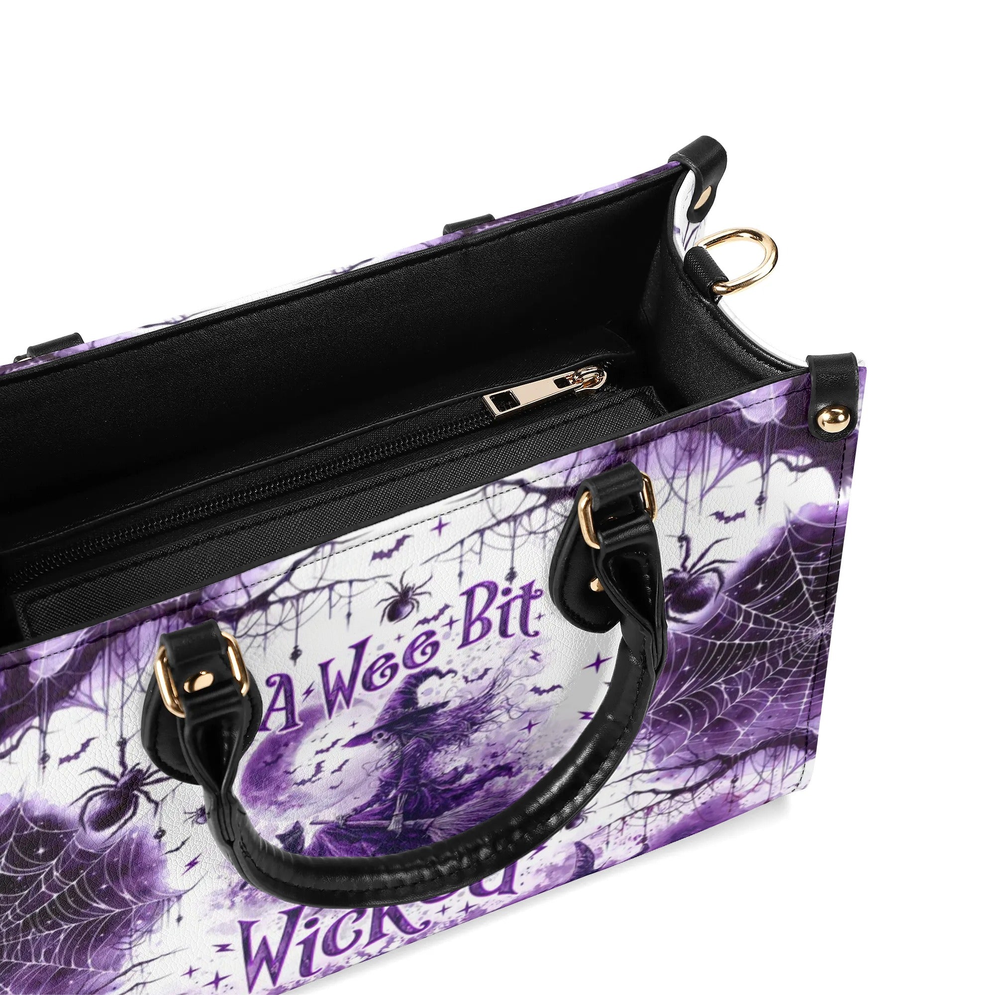 A WEE BIT WICKED HALLOWEEN LEATHER HANDBAG - TLNO0409245