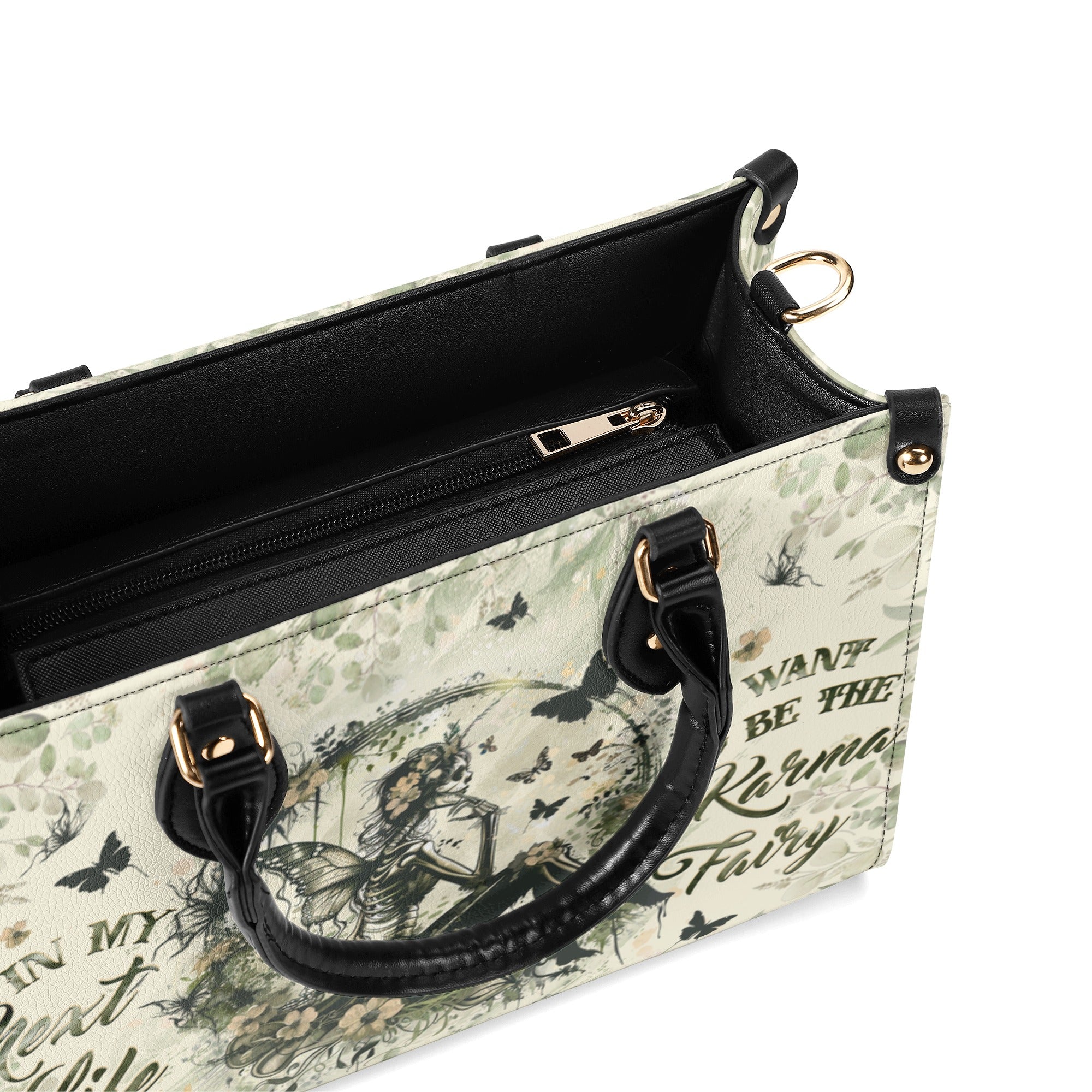 KARMA FAIRY SKELETON LAD LEATHER HANDBAG - YHHG1610244