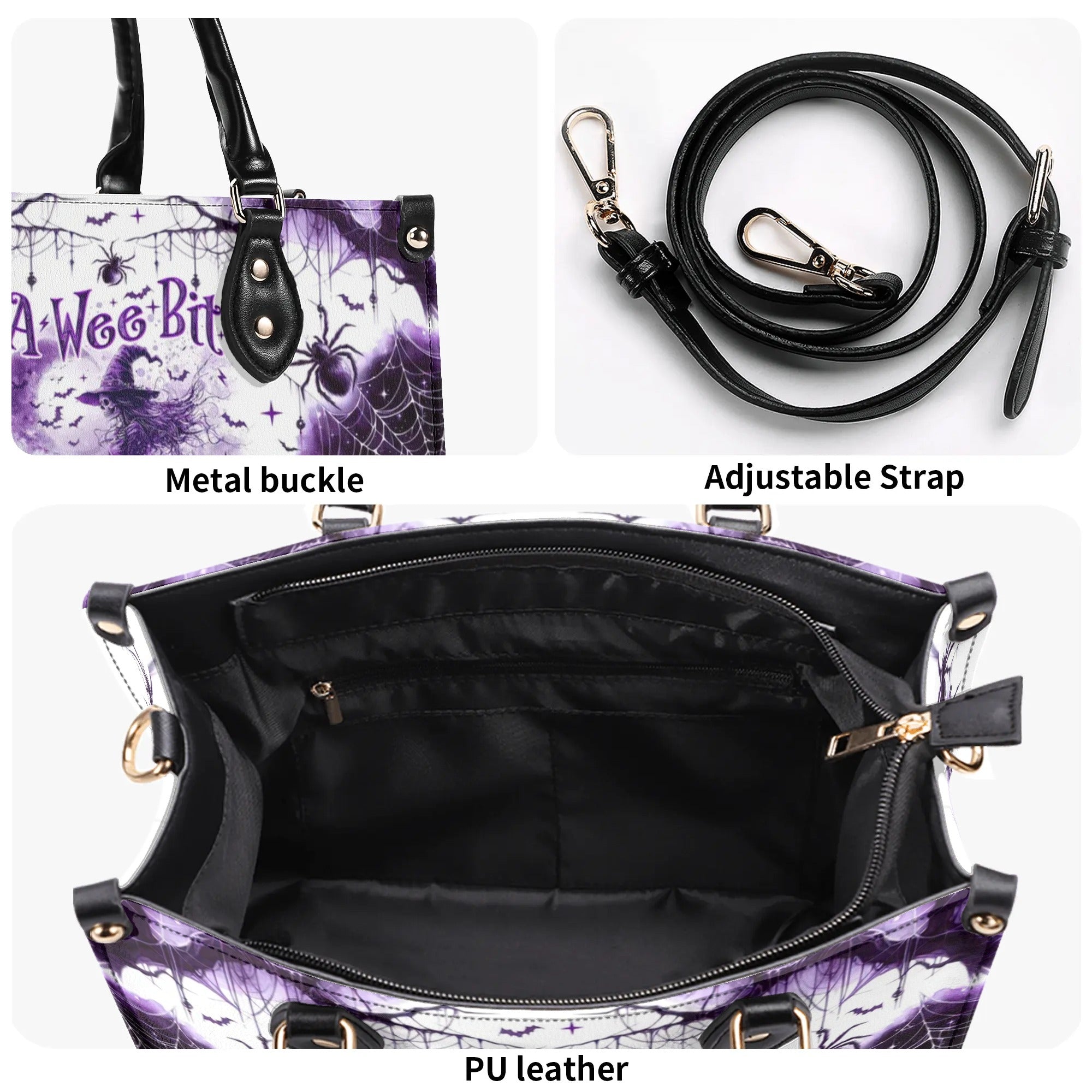 A WEE BIT WICKED HALLOWEEN LEATHER HANDBAG - TLNO0409245