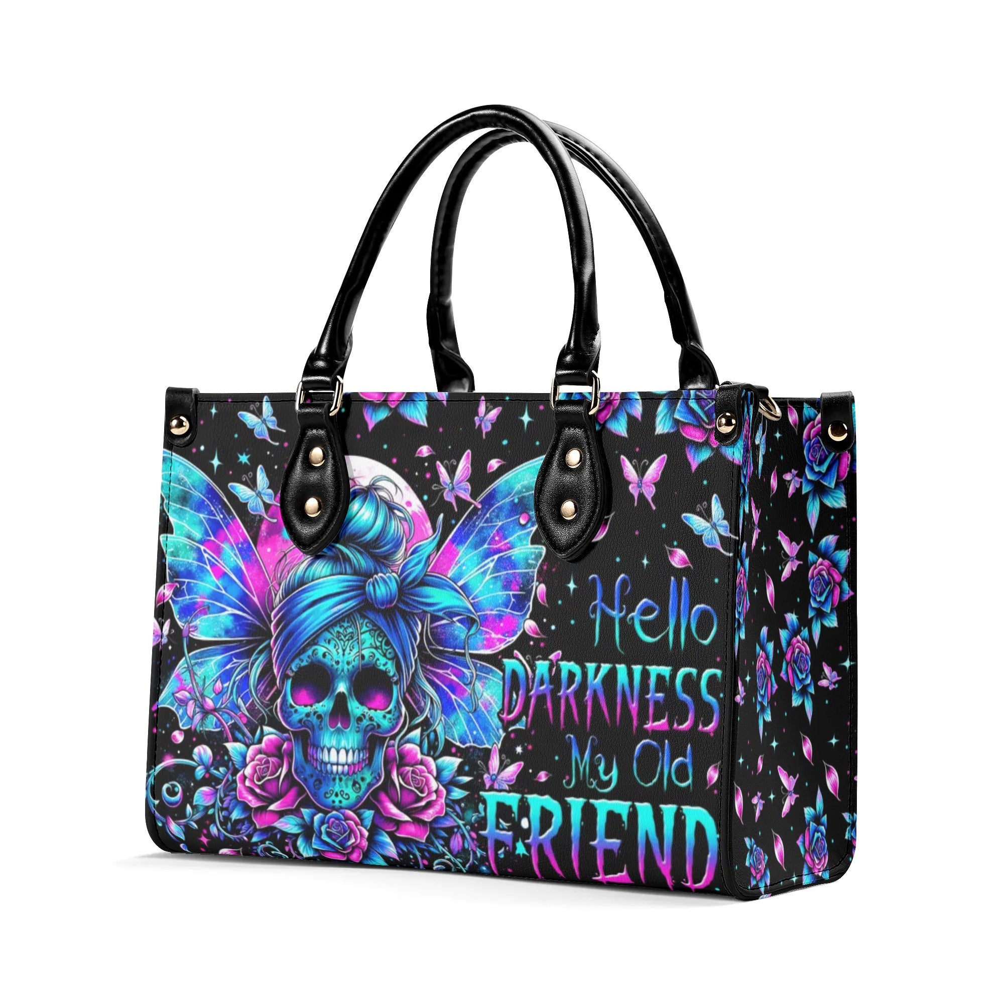 HELLO DARKNESS MY OLD FRIEND LEATHER HANDBAG - TYTM2705243