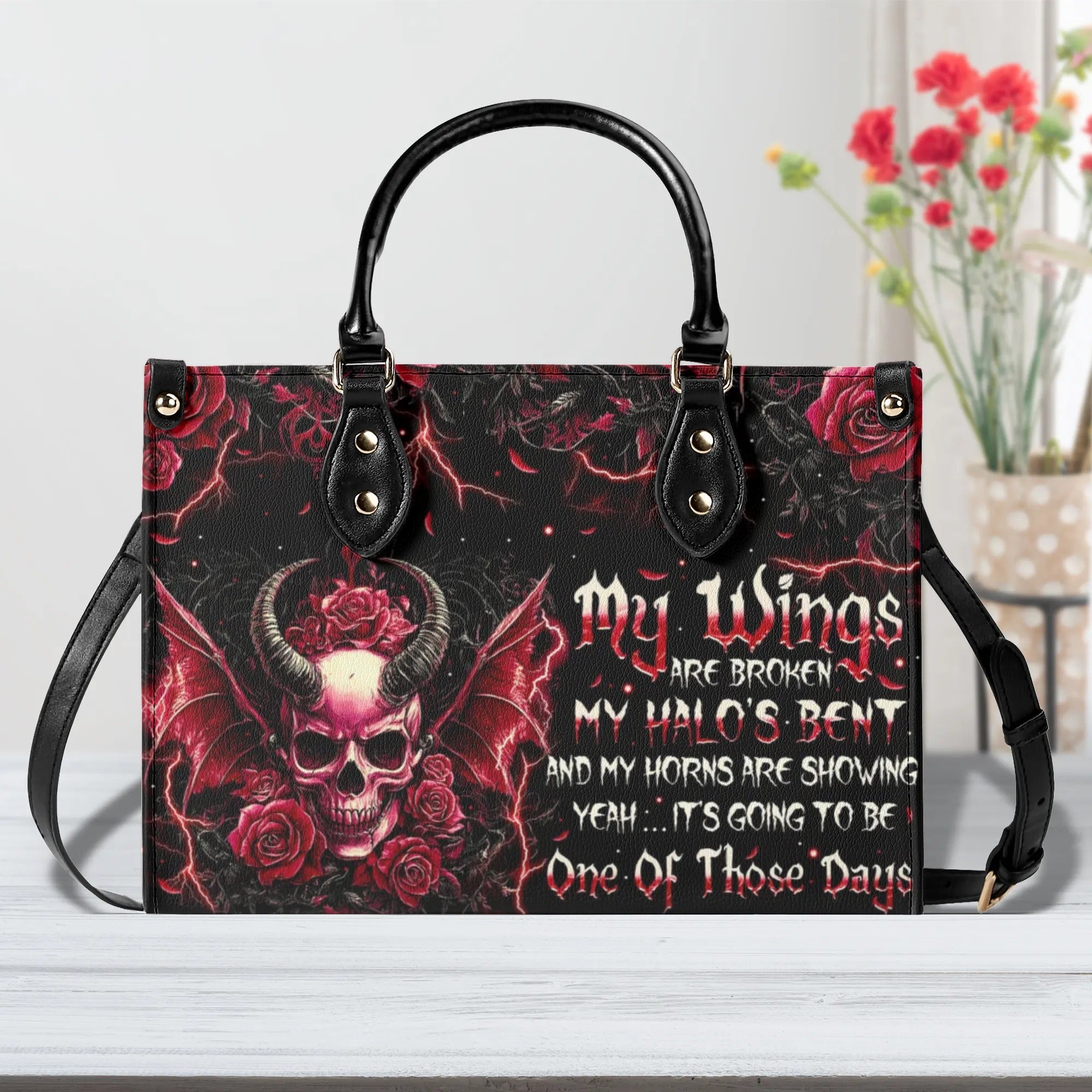 IT'S GOING TO BE ONE OF THOSE DAYS LEATHER HANDBAG - TYTM1909241