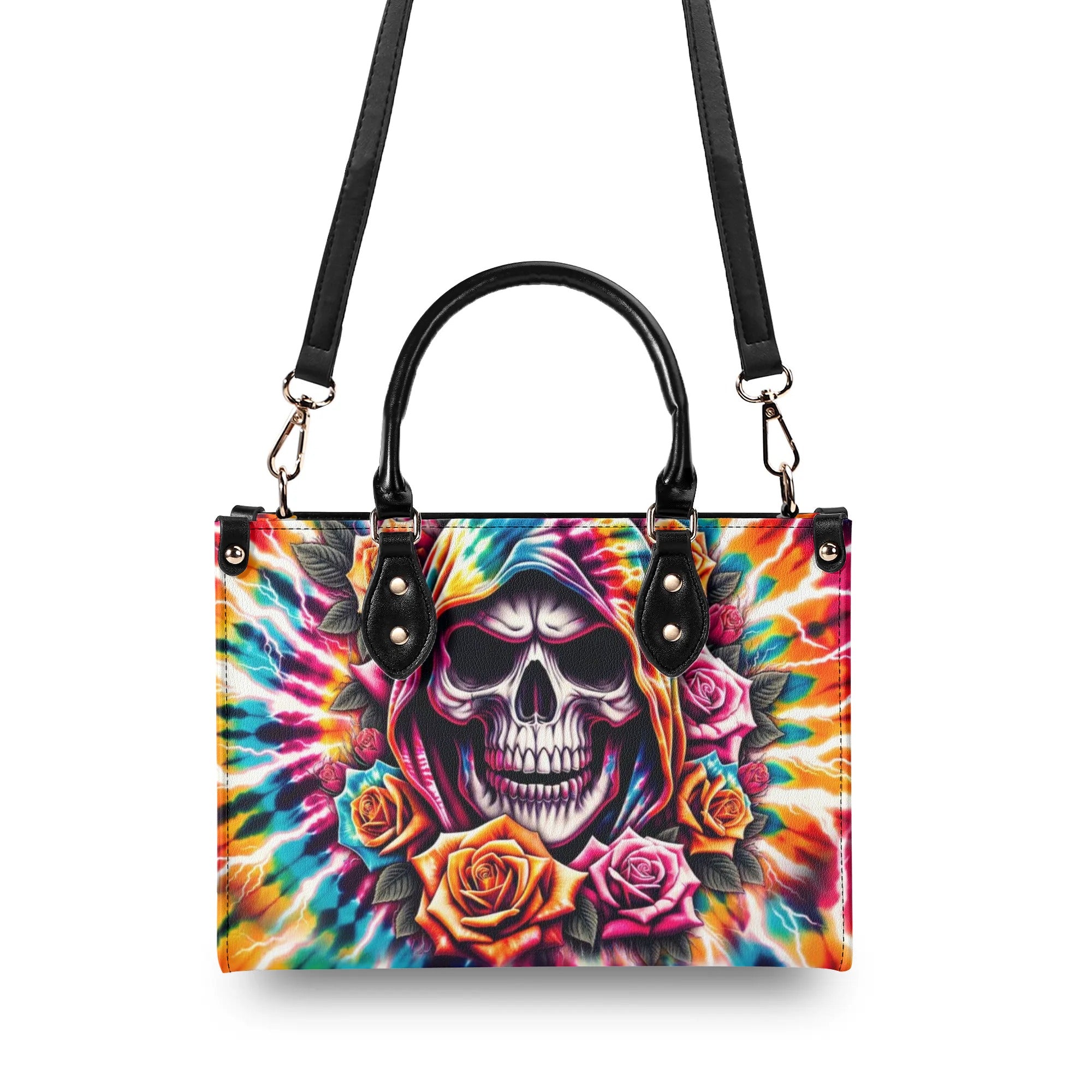 REAPER ROSE TIE DYE LEATHER HANDBAG - TLNZ0107242