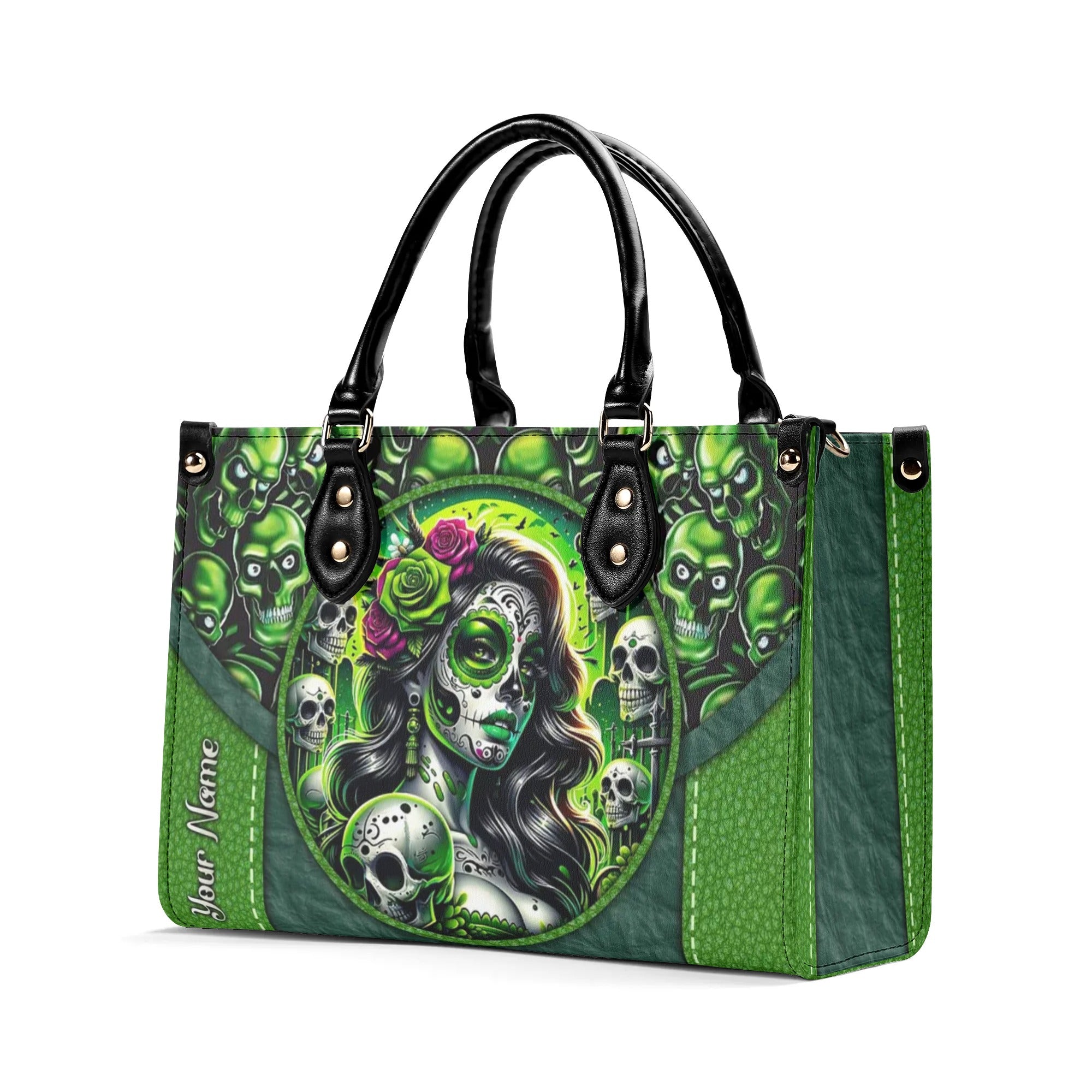 SUGAR SKULL LEATHER HANDBAG - TLNZ2905244