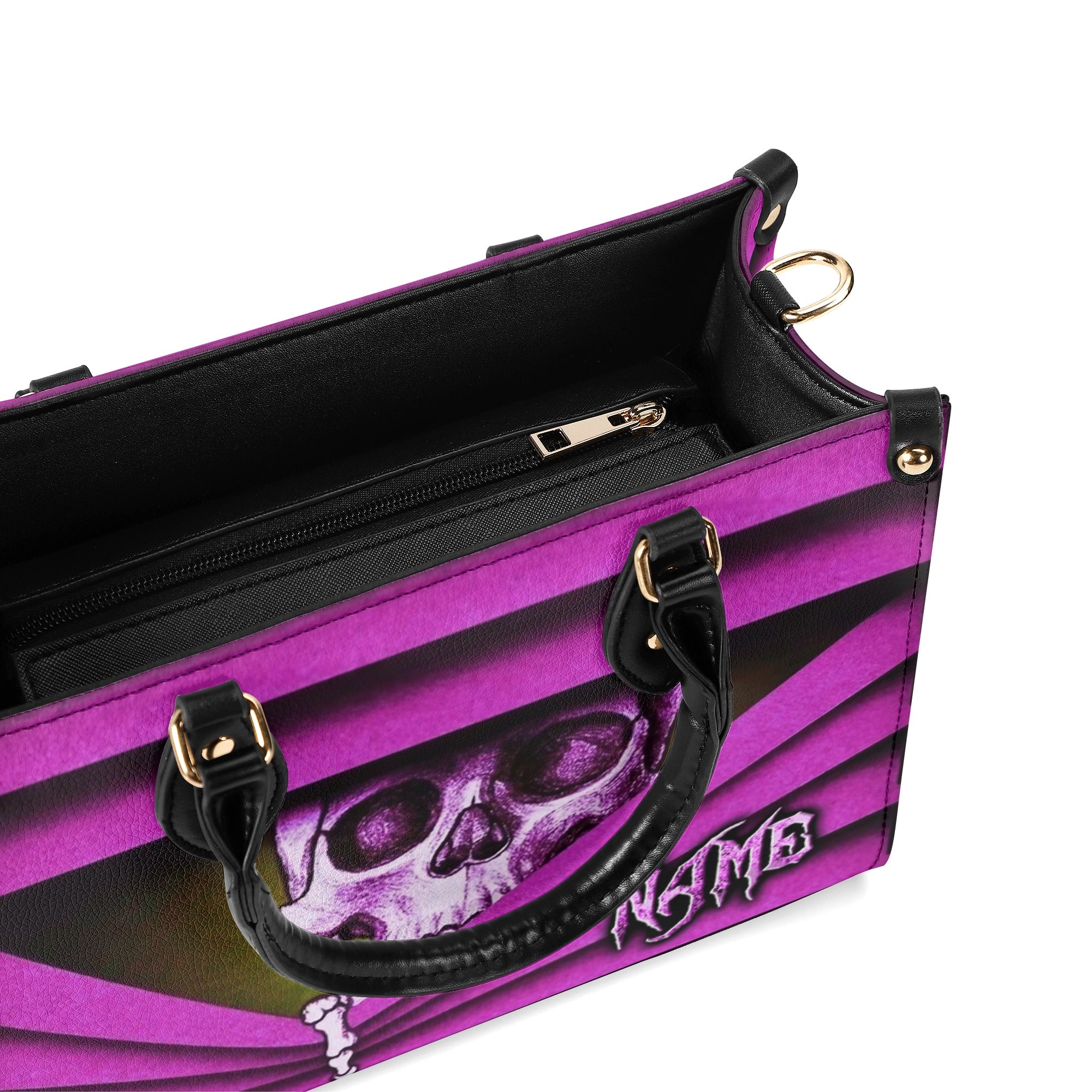 PINK SKULL LEATHER HANDBAG - YHLN0612244