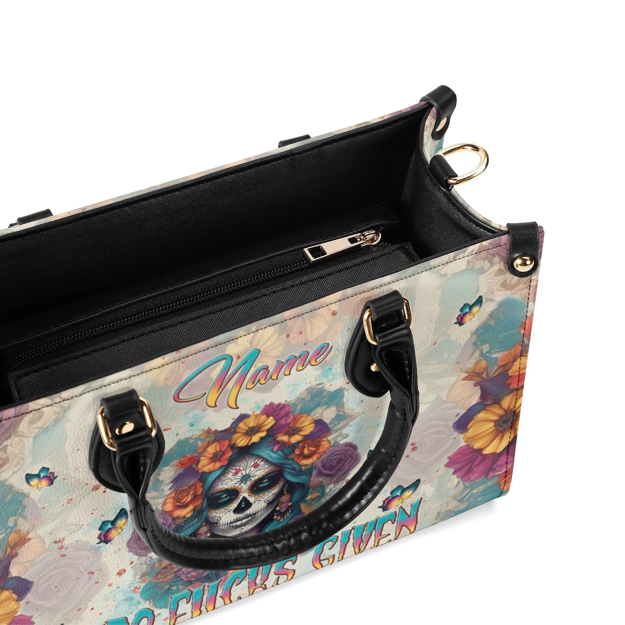 ZERO F GIVEN SUGAR SUGAR SKULL LEATHER HANDBAG  - TLNT2510245