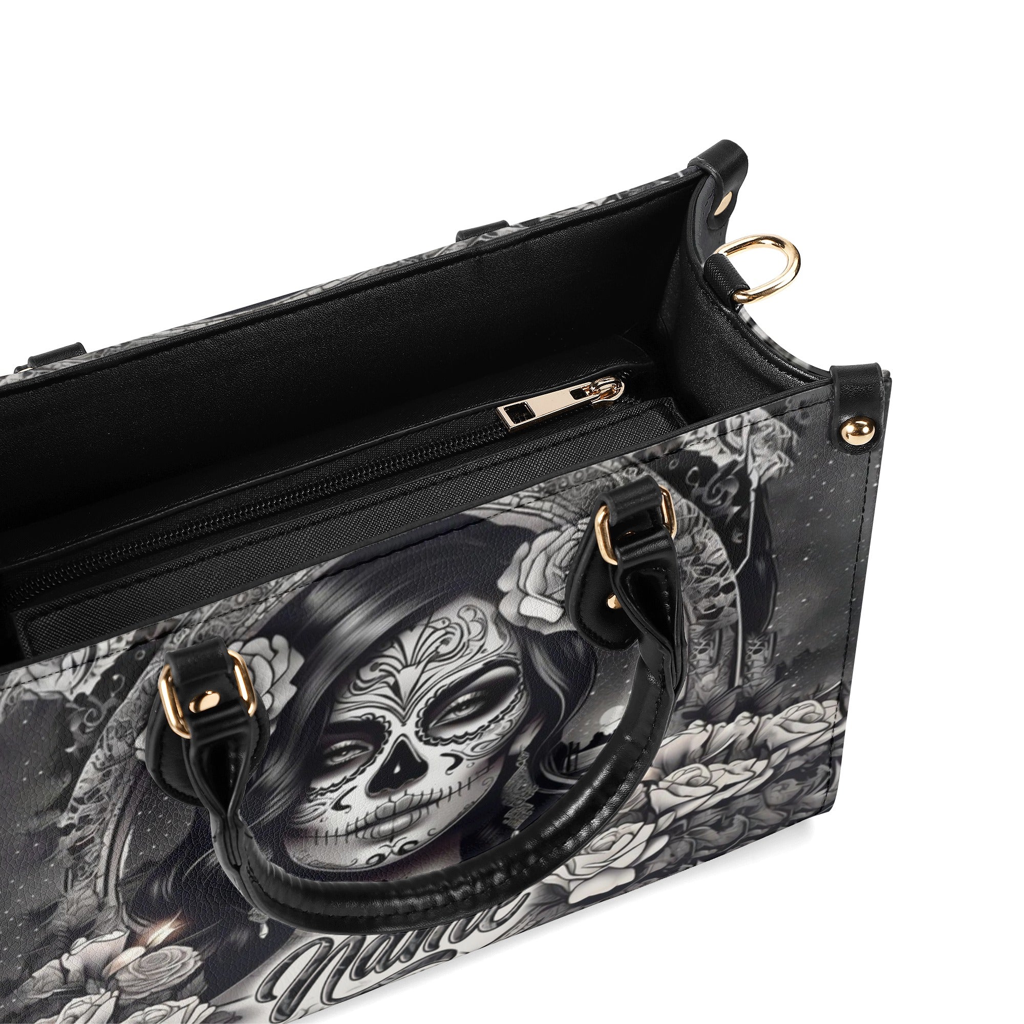 DANGEROUS SKULL LADY LEATHER HANDBAG - YHLN1212244