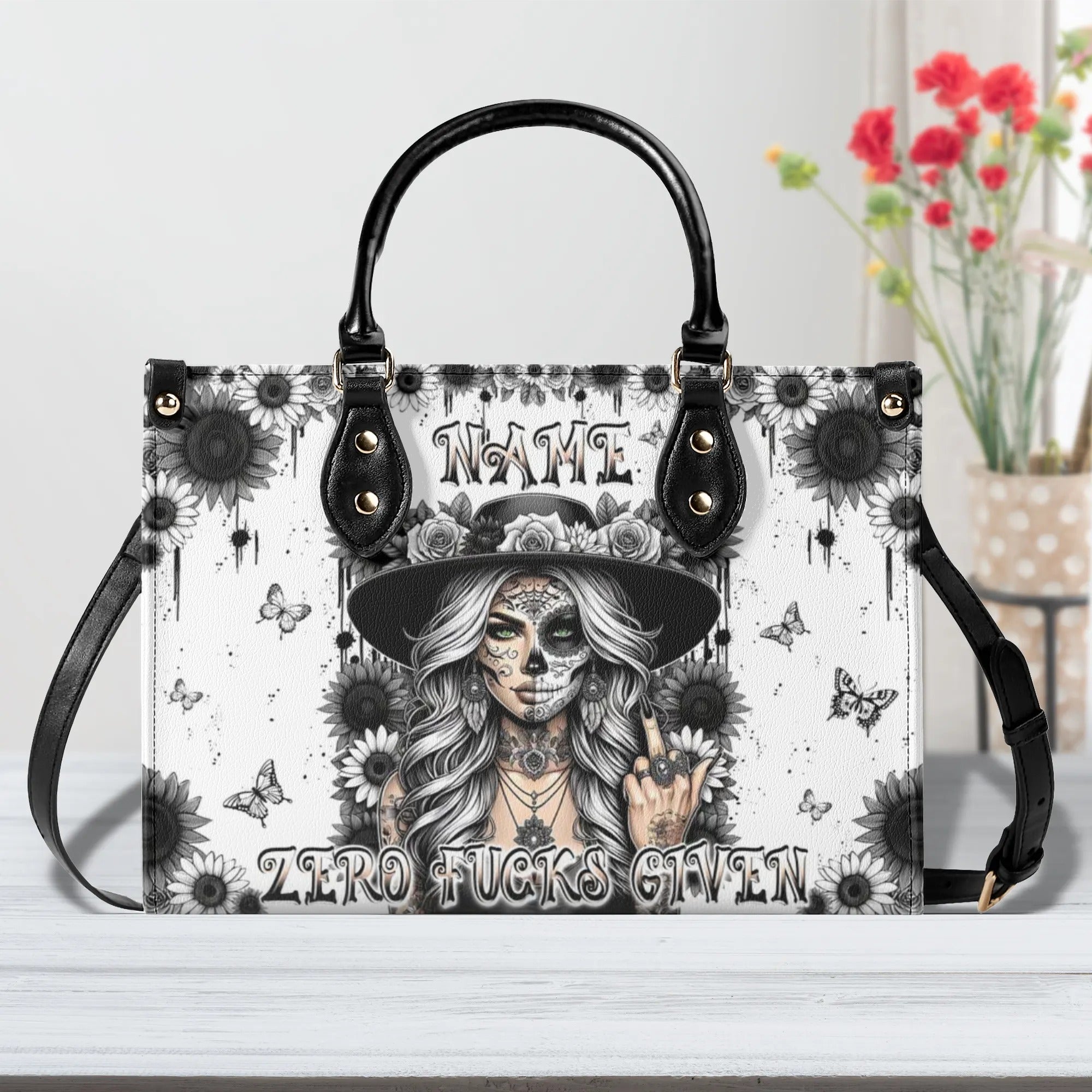 ZERO F GIVEN SKULL LADY LEATHER HANDBAG - TLPQ0509245