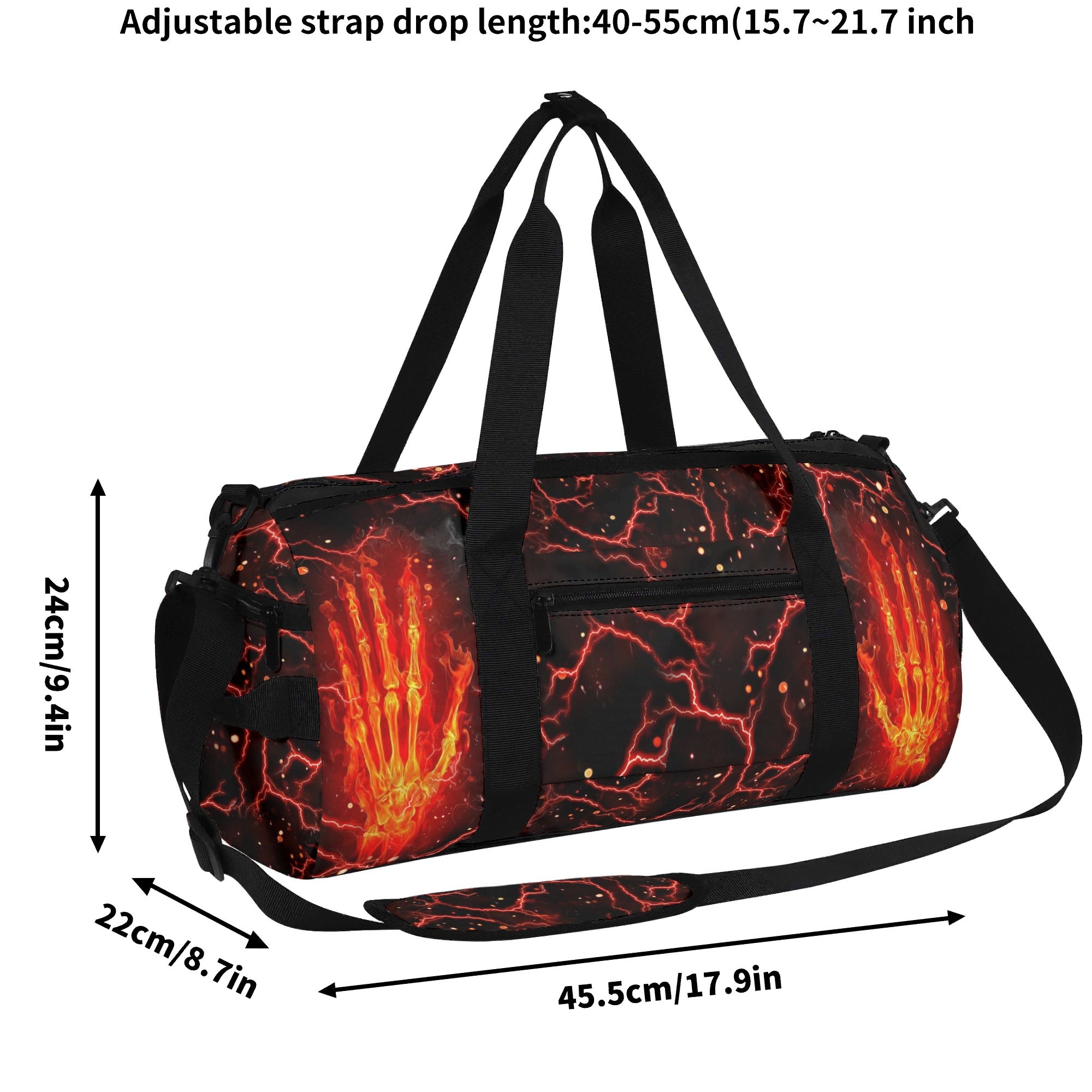 FIRE DEMON SKULL TRAVEL BAG - YHLT1208254