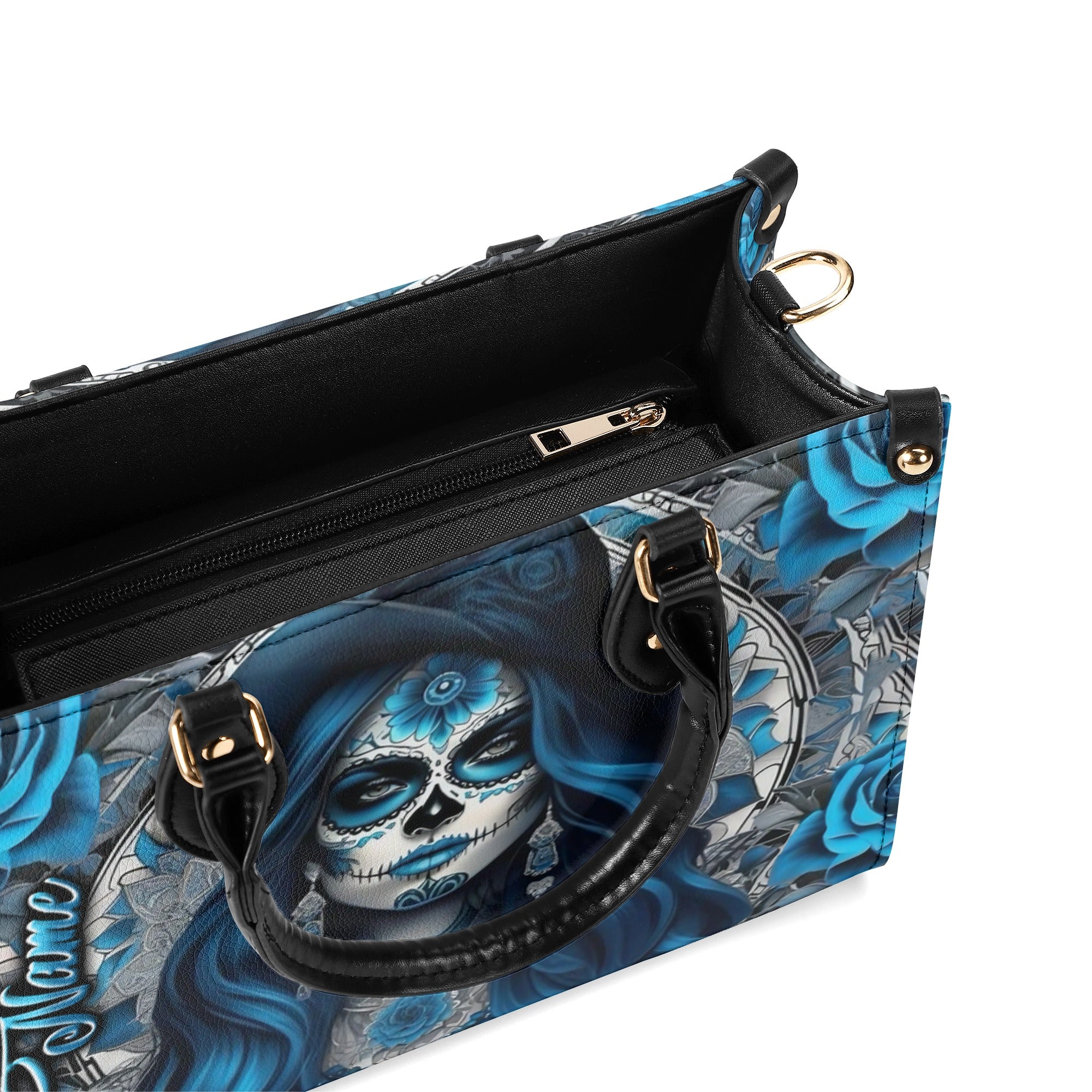 SUGAR SKULL LADY LEATHER HANDBAG - YHLN0412244