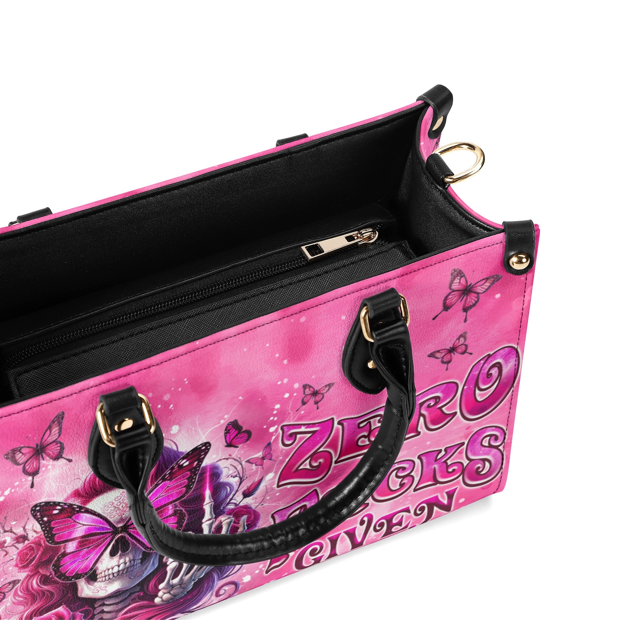 PERSONALIZED ZERO F GIVEN SKULL LADY LEATHER HANDBAG  - TLNZ0603253